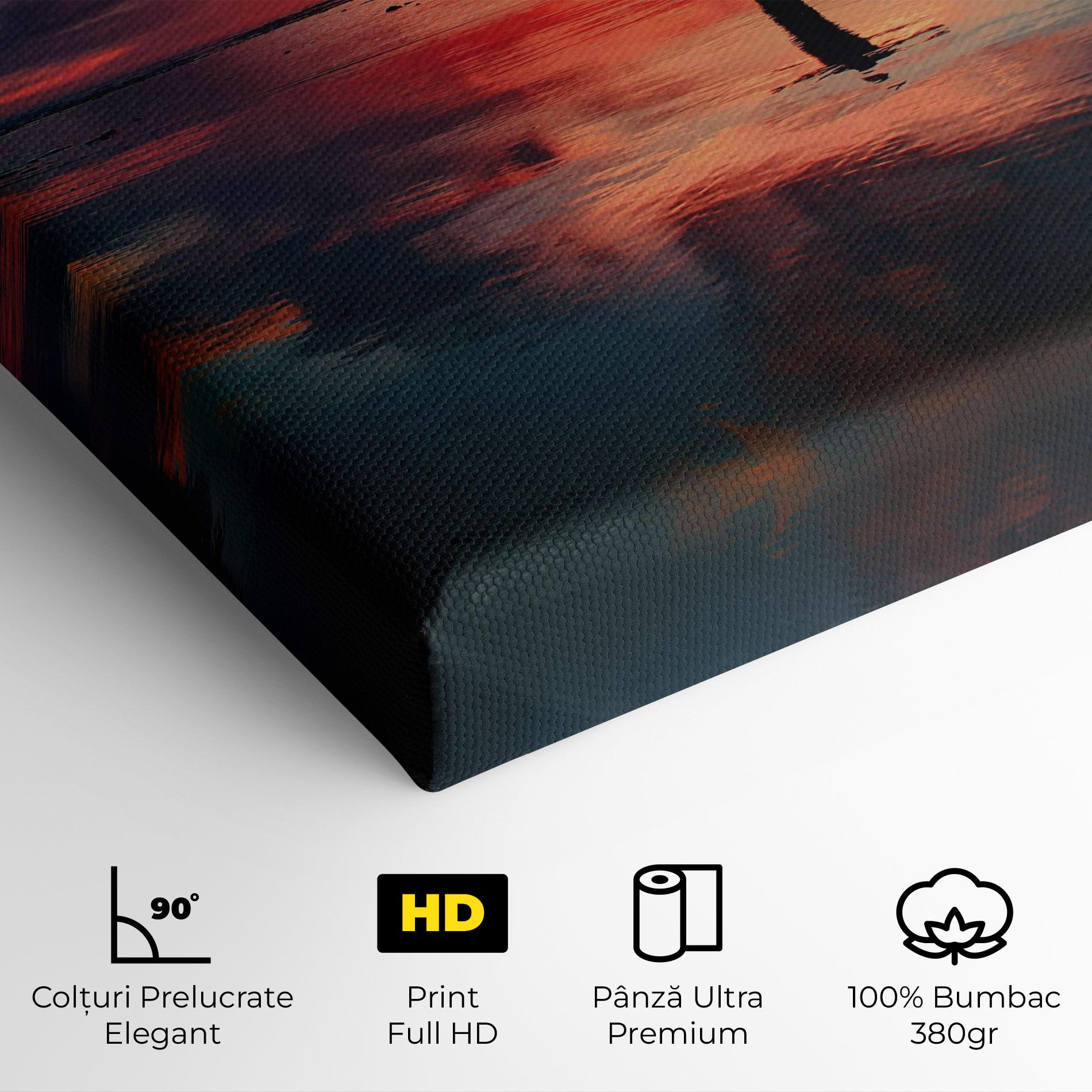 Tablou Canvas Pink Purple Sky Man mockup 4