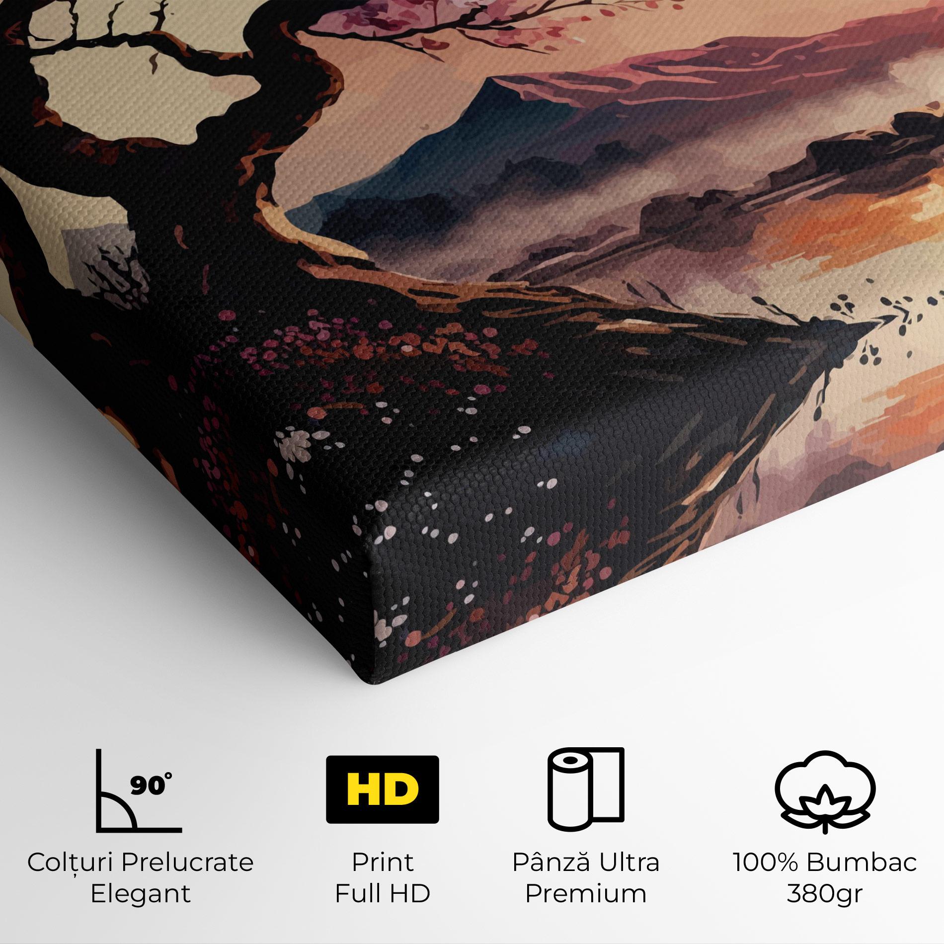 Tablou Canvas Pink Tree Nature mockup 4