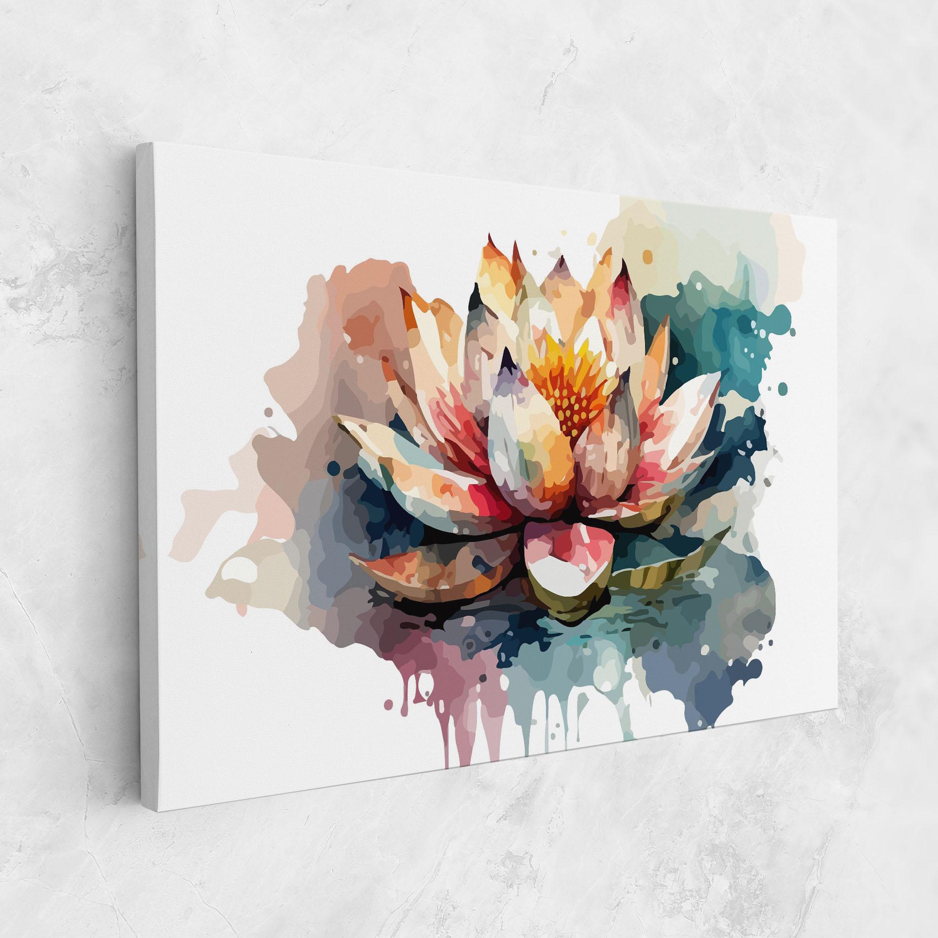 Tablou Canvas Colorful Lotus Art mockup 1