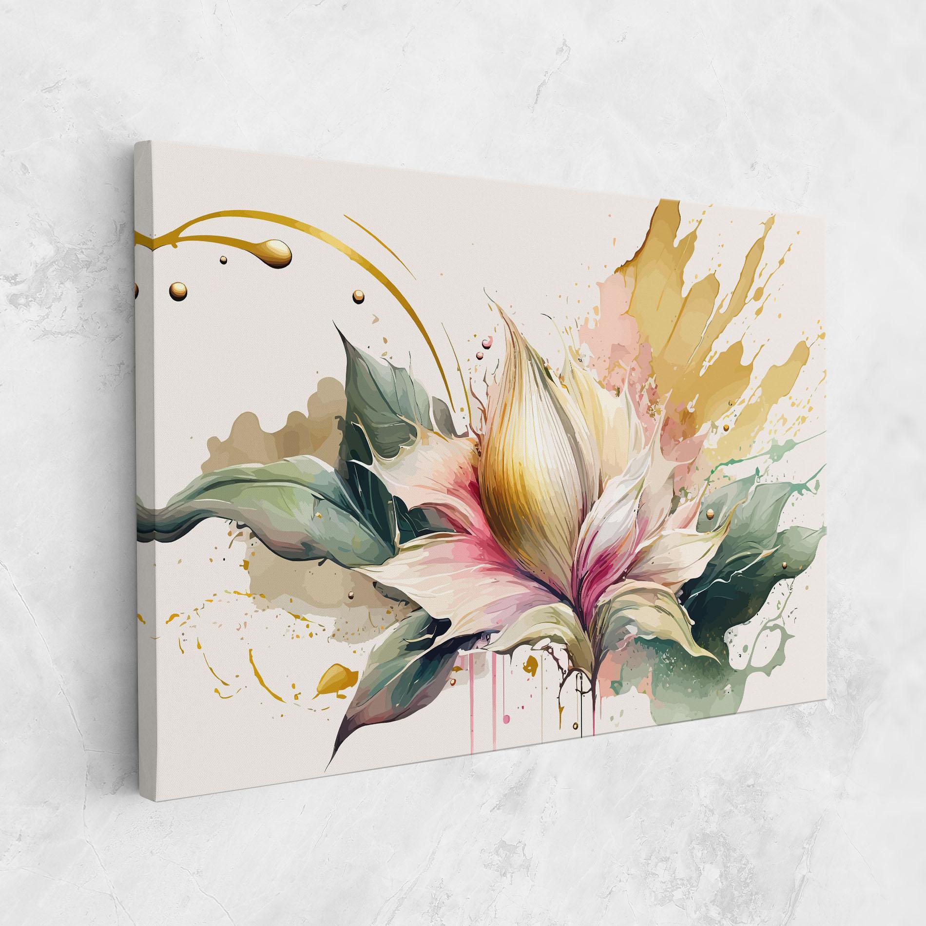 Tablou Canvas Cream Pink Nature mockup 1