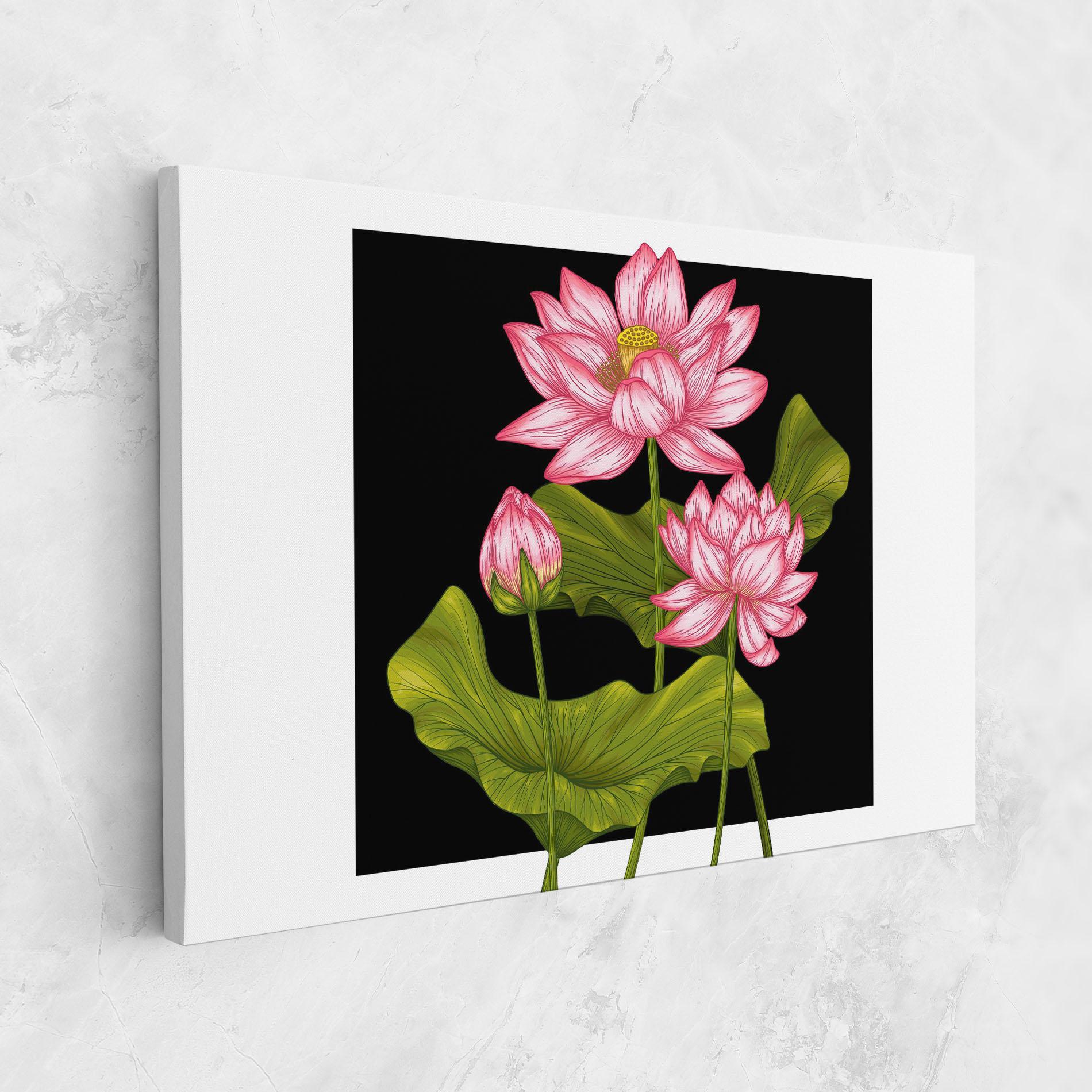 Tablou Canvas Feng Shui Flower mockup 1