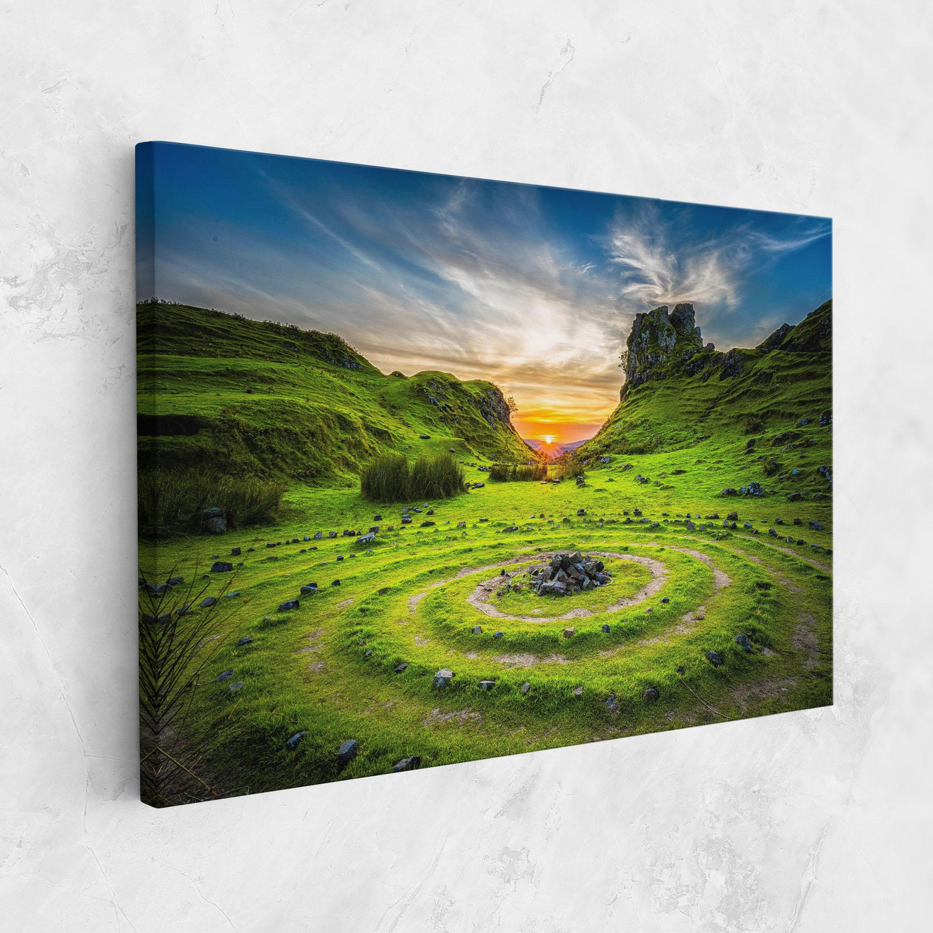 Tablou Canvas Green Circle Nature mockup 1