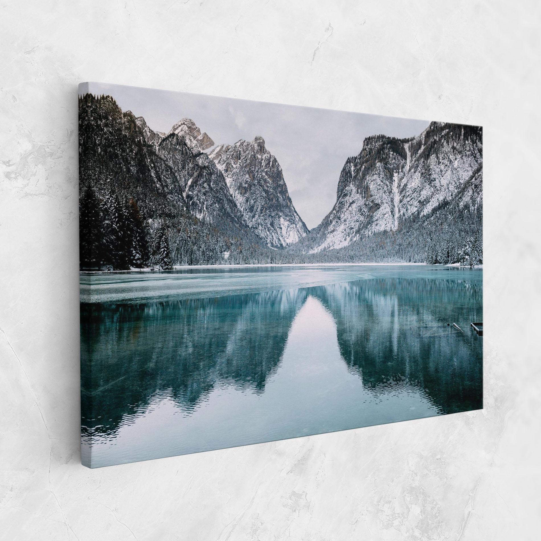 Tablou Canvas Lake Reflection Mountain mockup 1