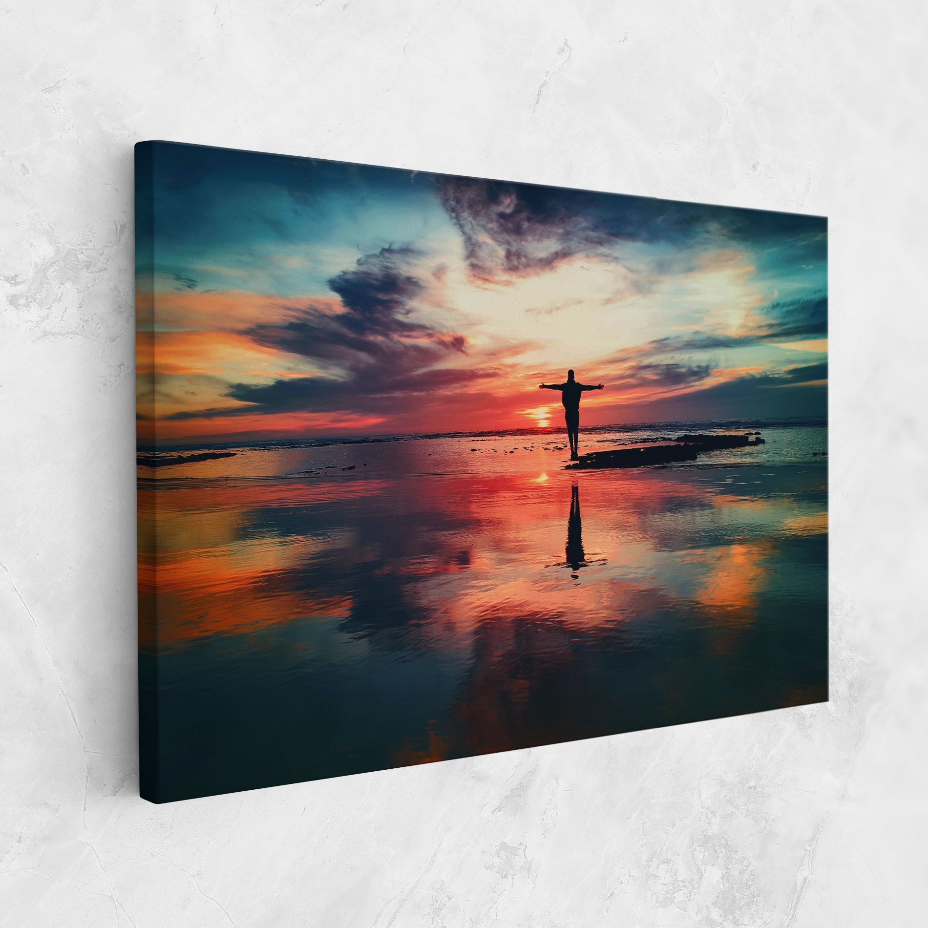 Pink Purple Sky  Man mockup 1