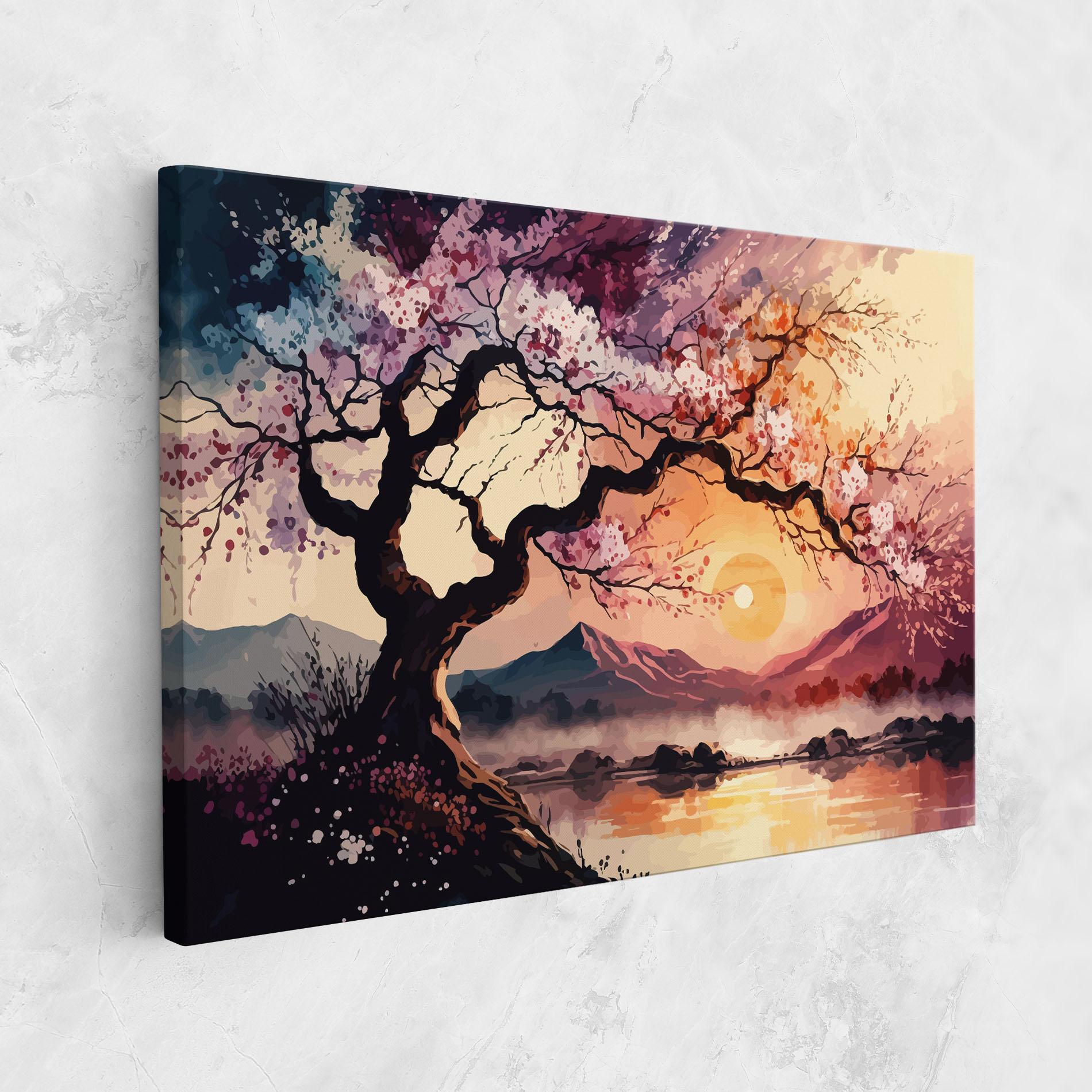 Tablou Canvas Pink Tree Nature mockup 1