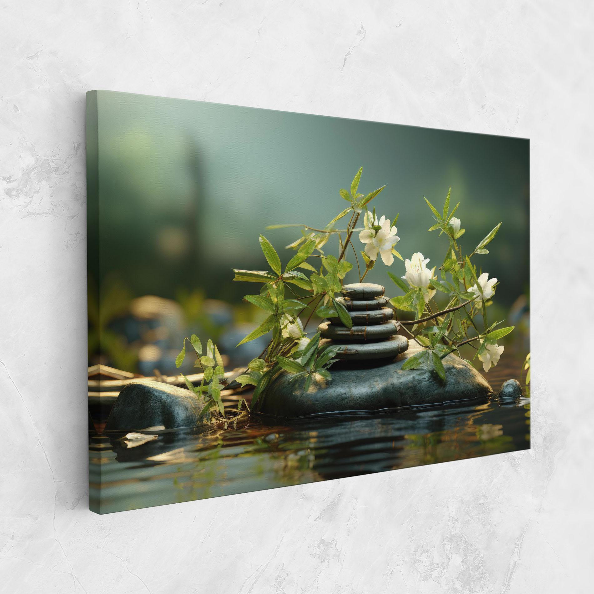 Tablou Canvas Rock Garden Pond mockup 1