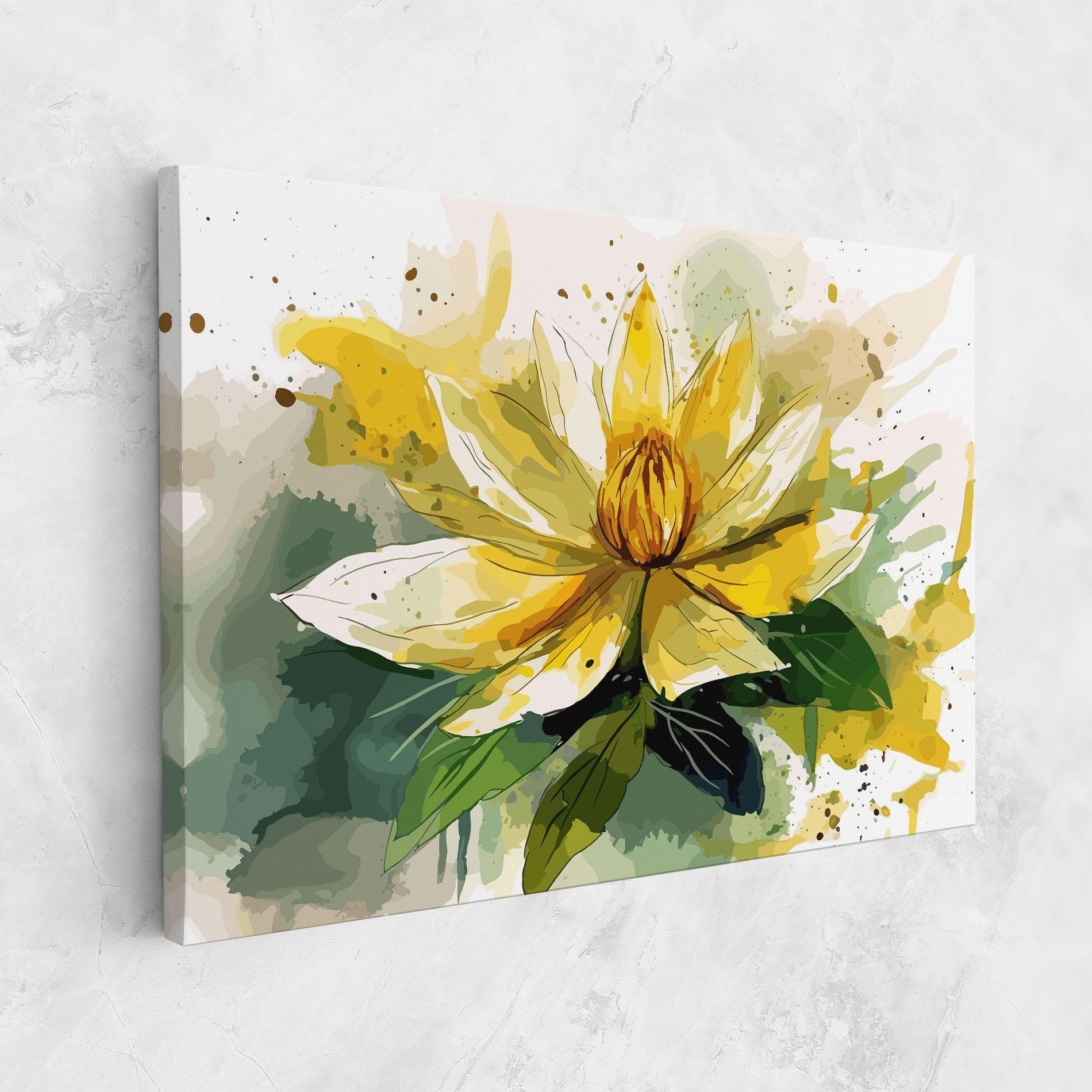 Tablou Canvas Yellow Flower Nature mockup 1