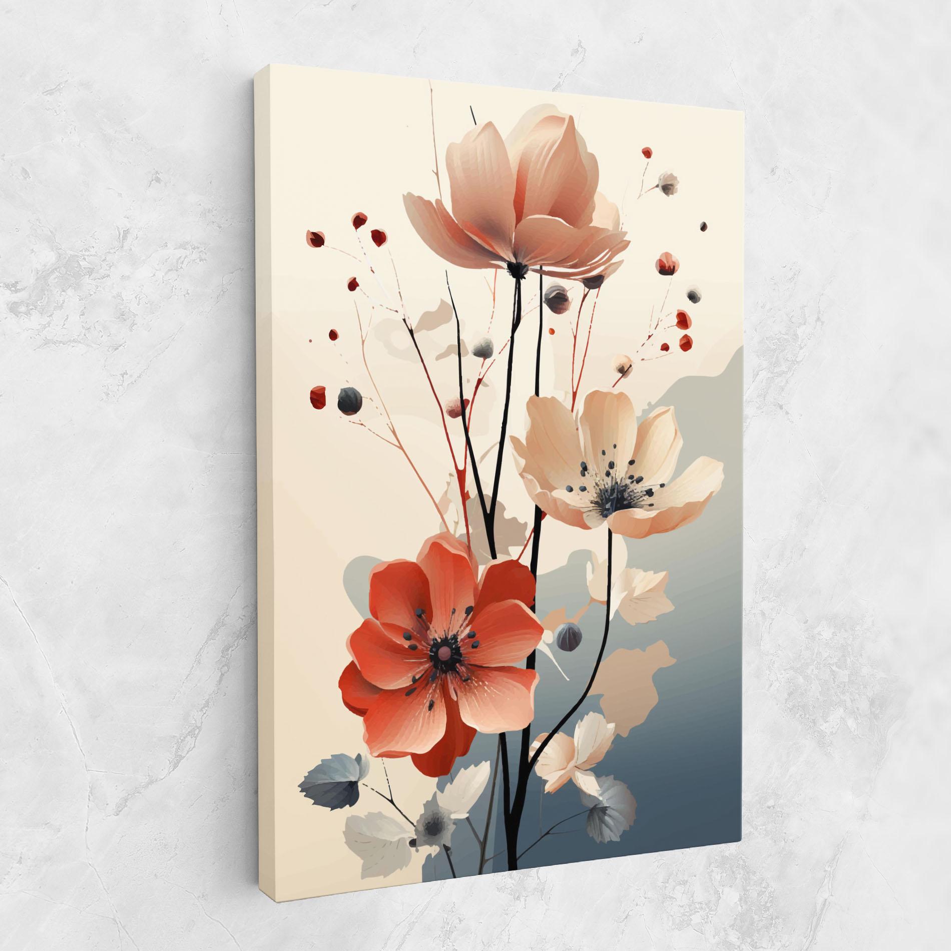 Tablou Canvas Cream Flower Nature mockup 1