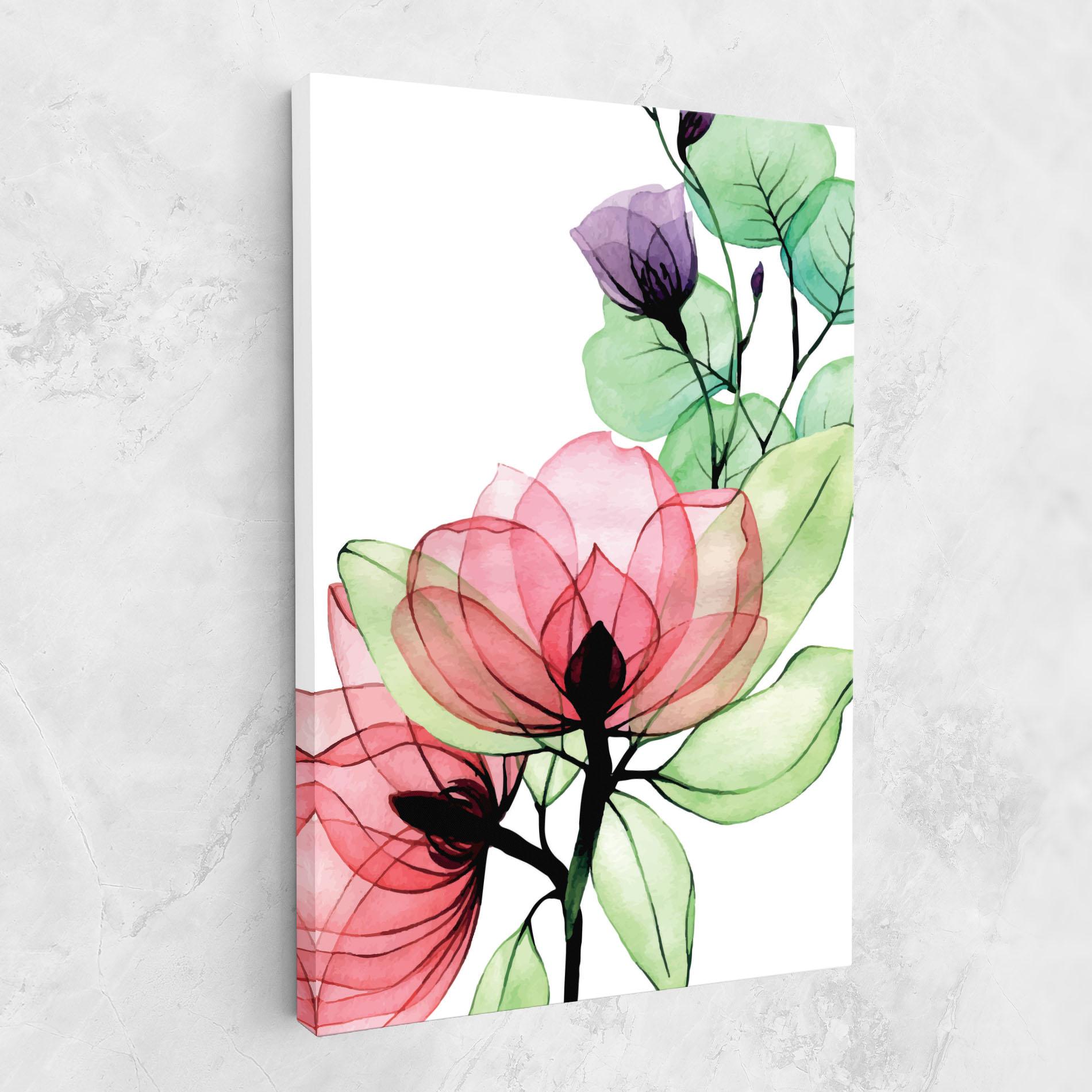 Tablou Canvas Pink Green Nature mockup 1