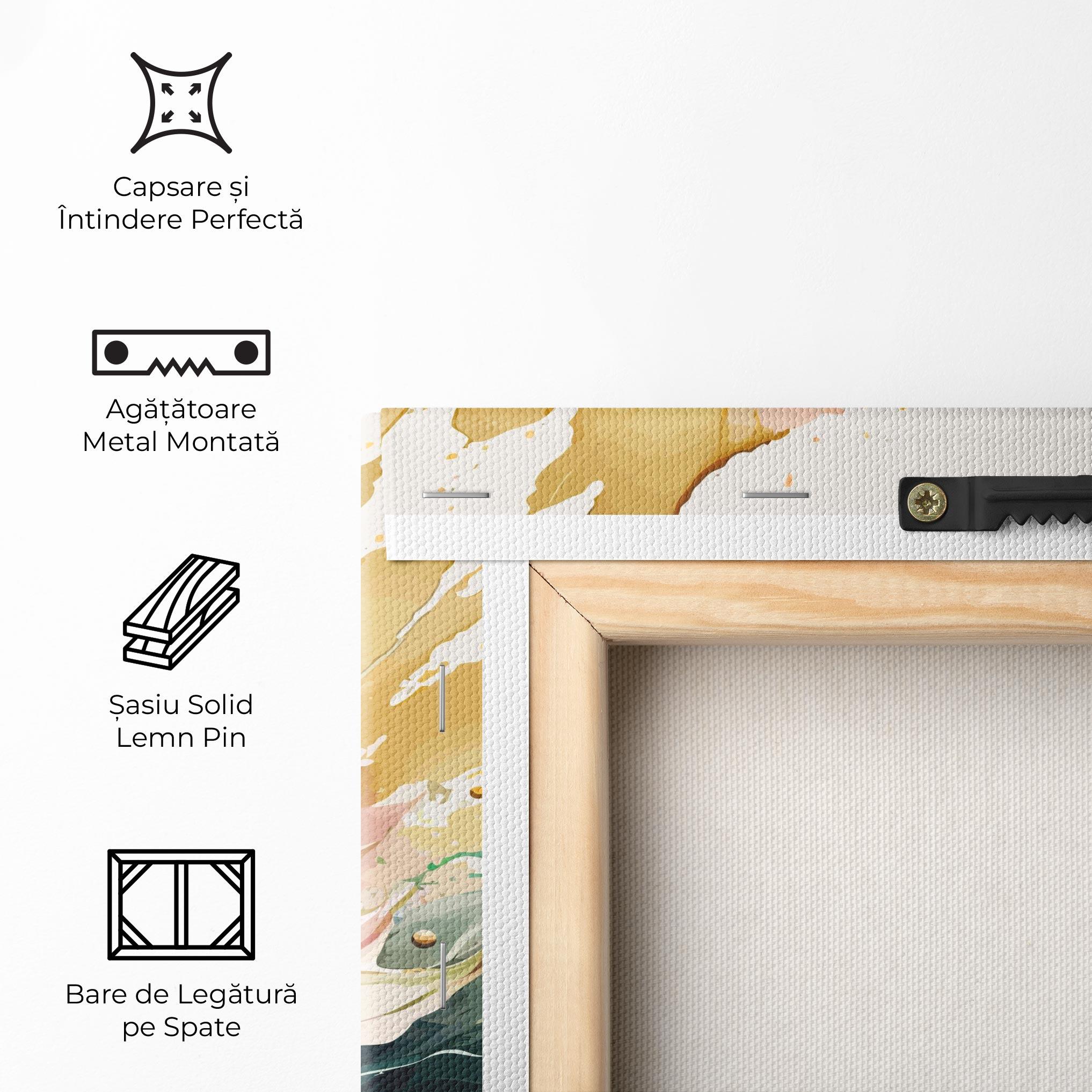 Tablou Canvas Cream Pink Nature mockup 5