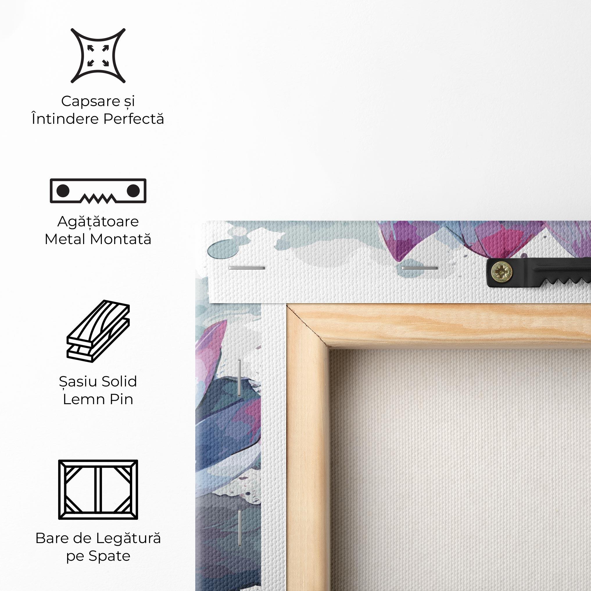 Tablou Canvas Green Purple Lotus mockup 5