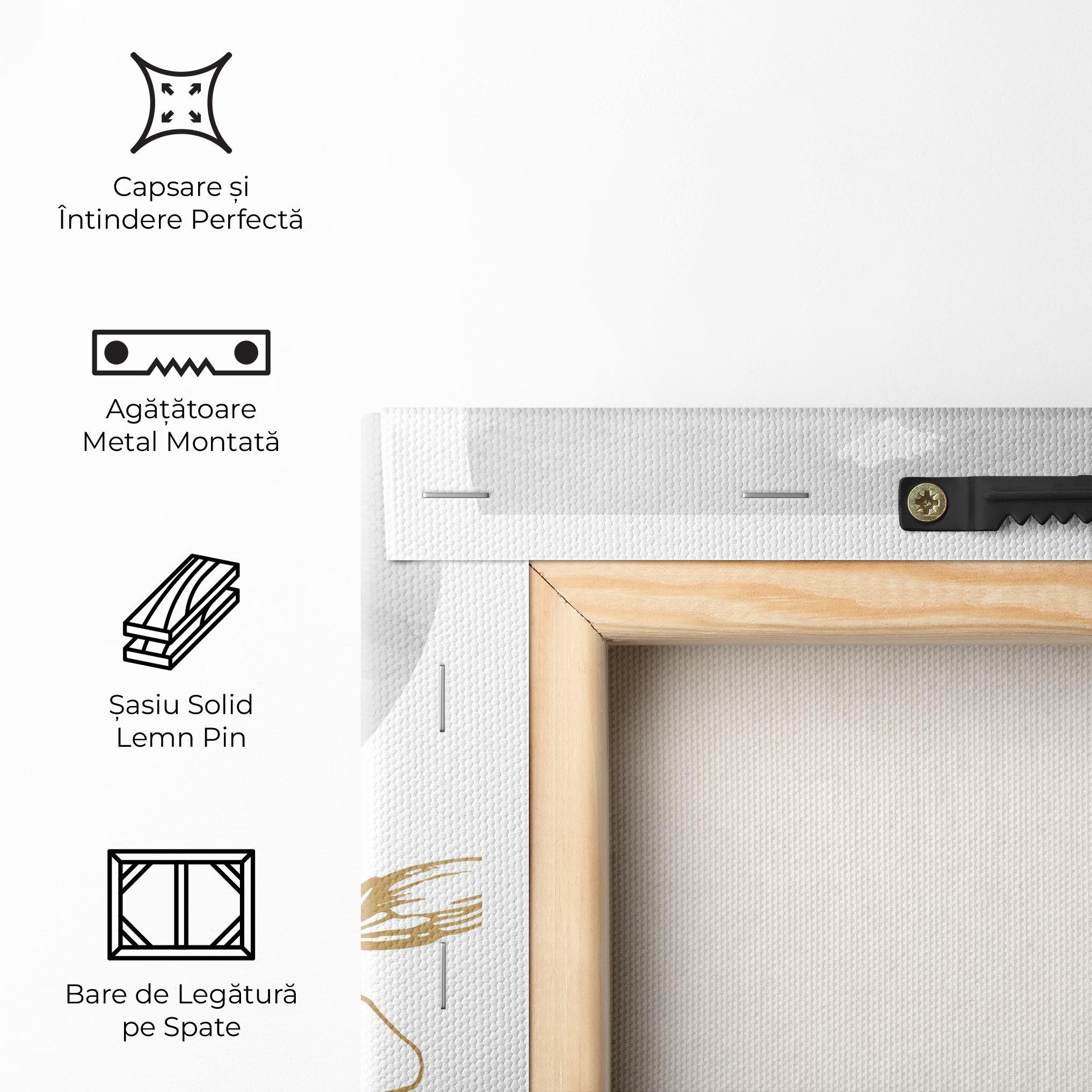 Tablou Canvas Grey Moon Flowers mockup 5