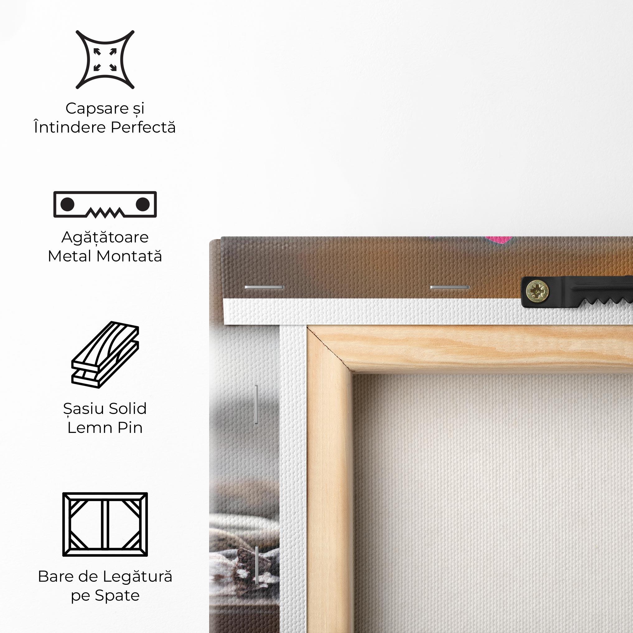 Tablou Canvas Grey Rocks Flower mockup 5