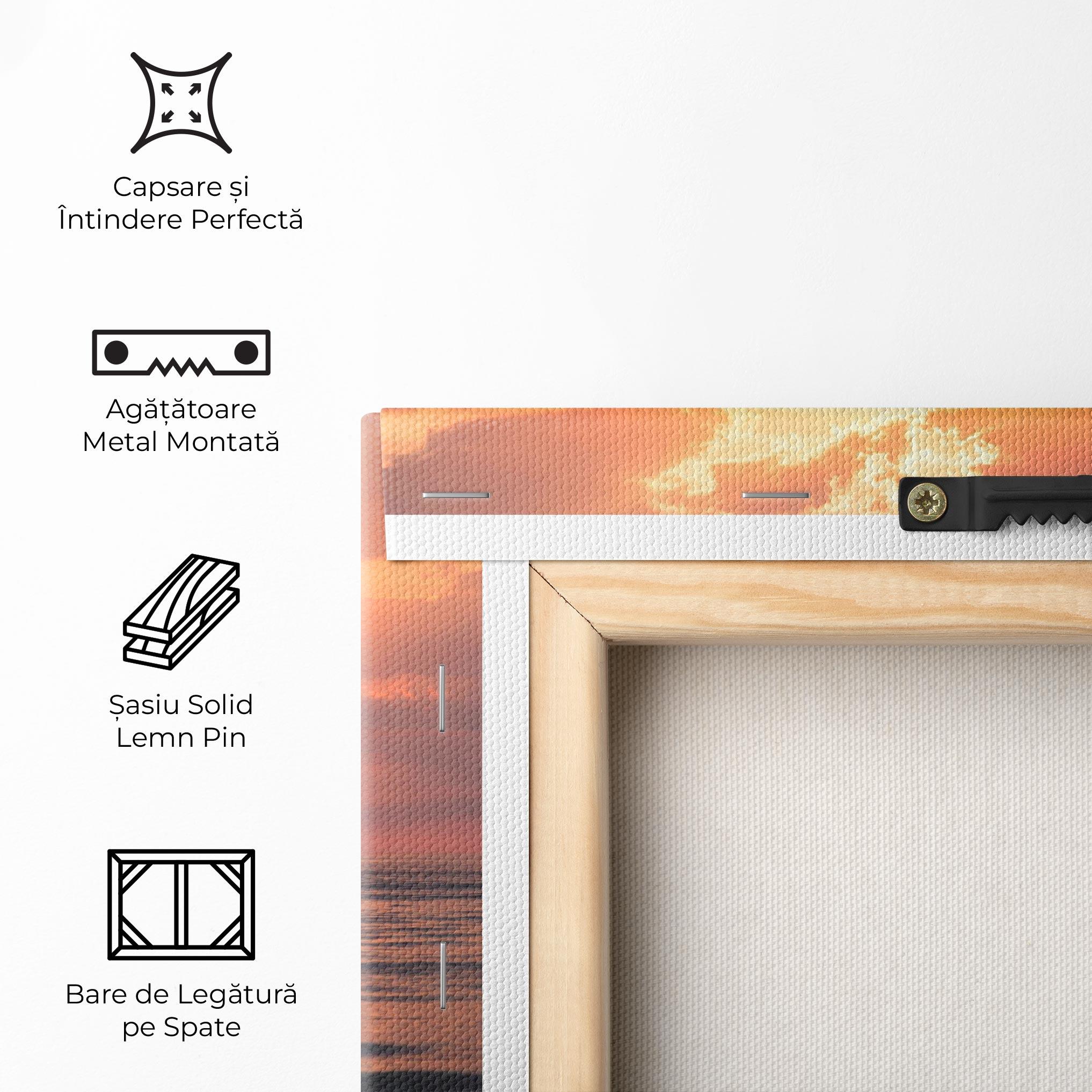 Tablou Canvas Orange Sunrise Cloud mockup 5