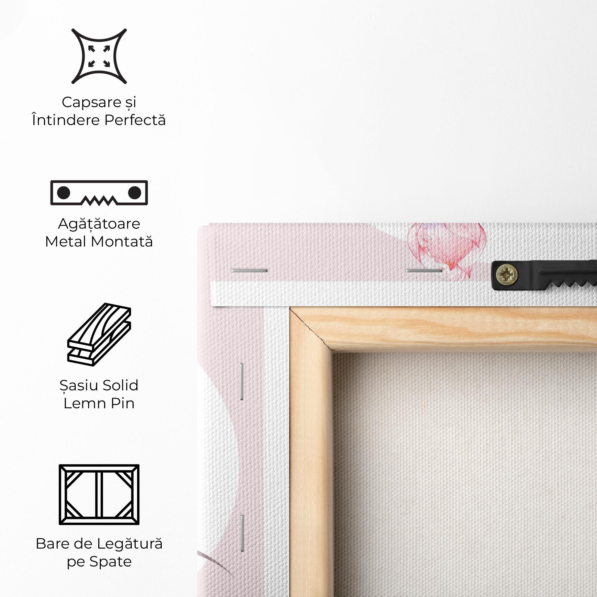 Tablou Canvas Pink Pastel Flower mockup 5