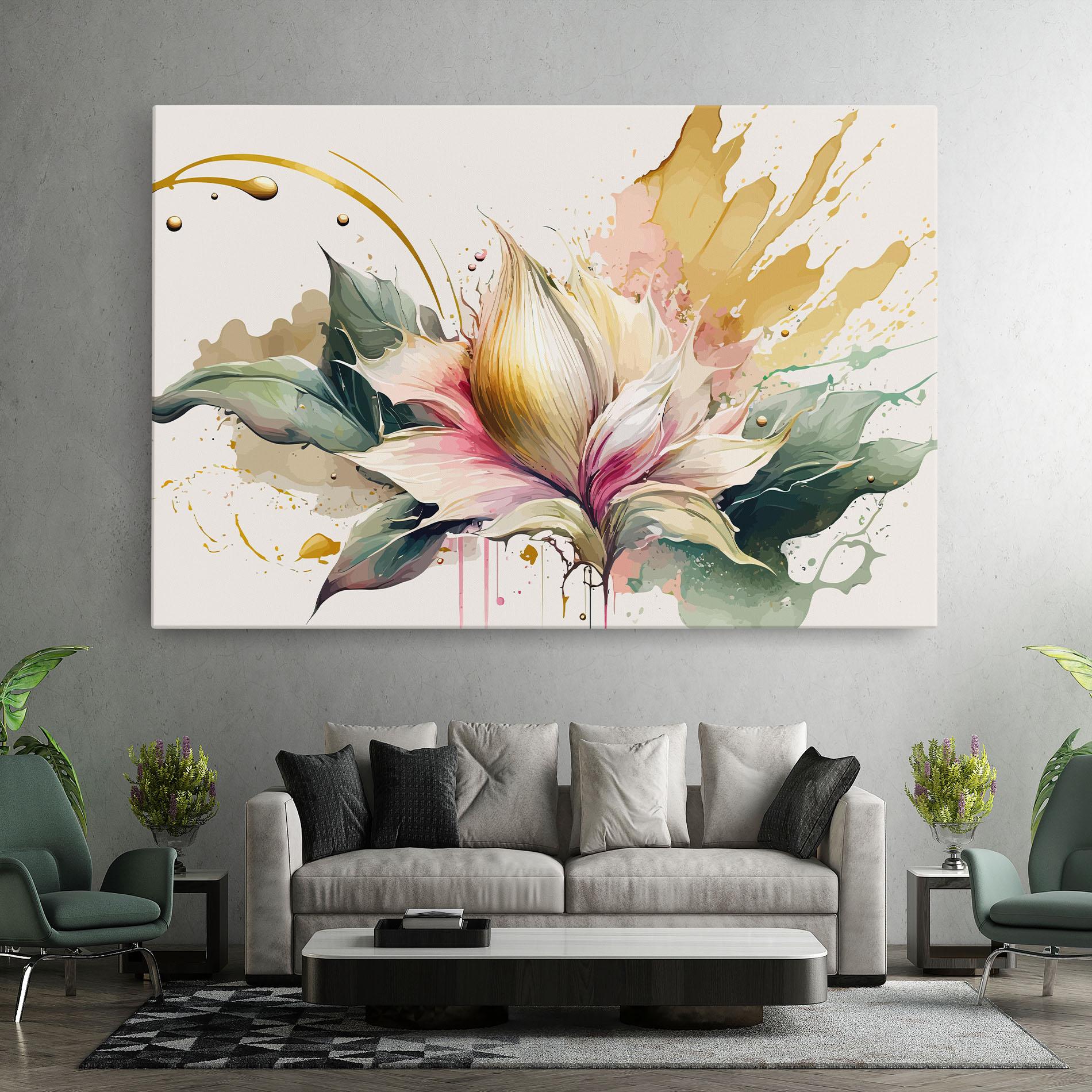 Tablou Canvas Cream Pink Nature mockup 7