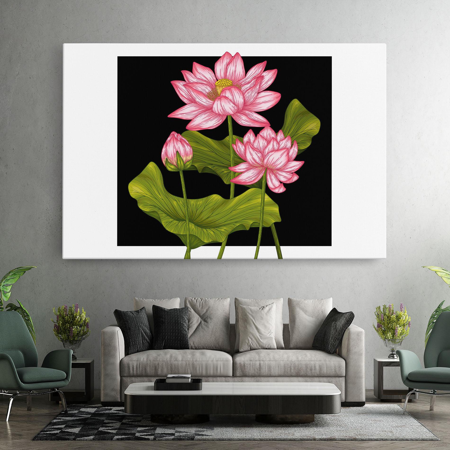 Tablou Canvas Feng Shui Flower mockup 7
