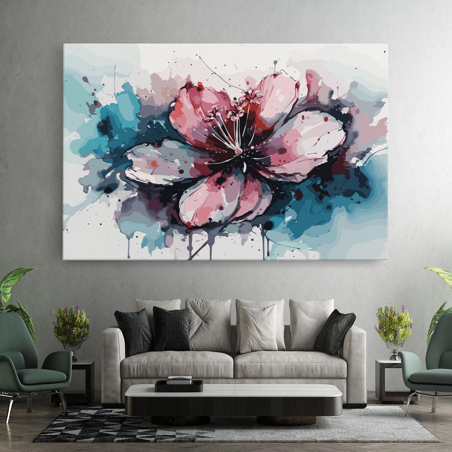 Tablou Canvas Pink Blue Nature mockup 7