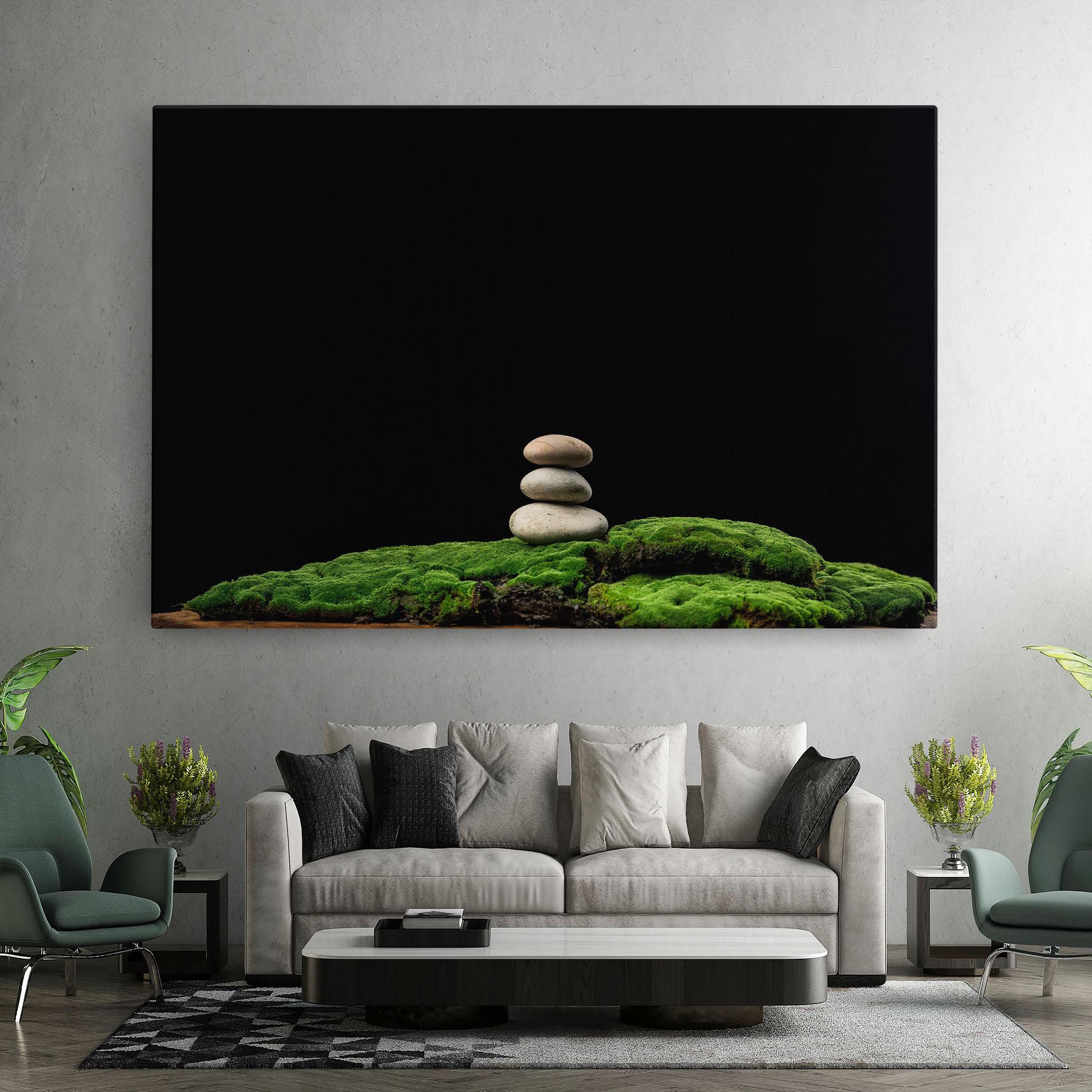 Tablou Canvas Three Stone Moss mockup 7