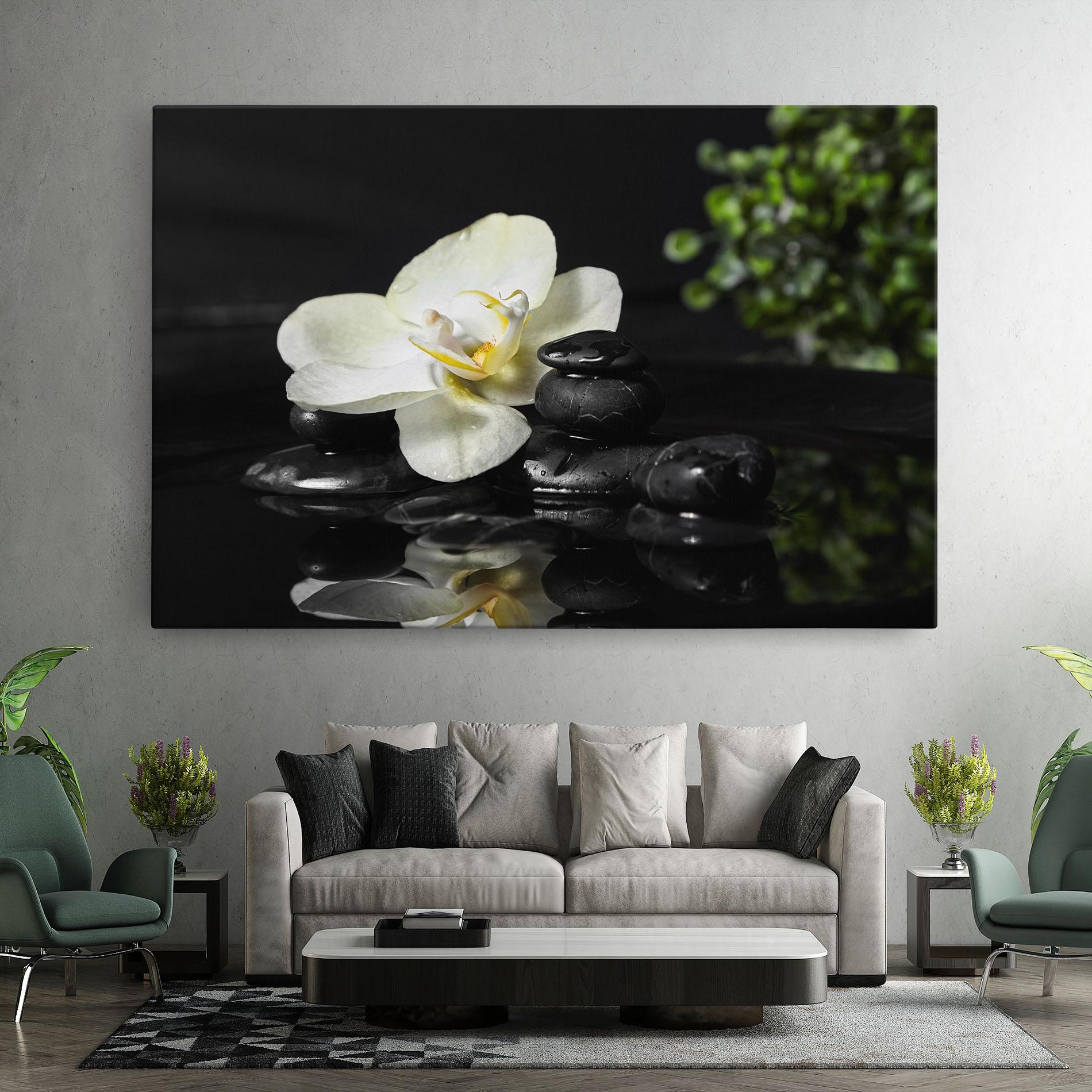 Tablou Canvas White Spa Flower mockup 7