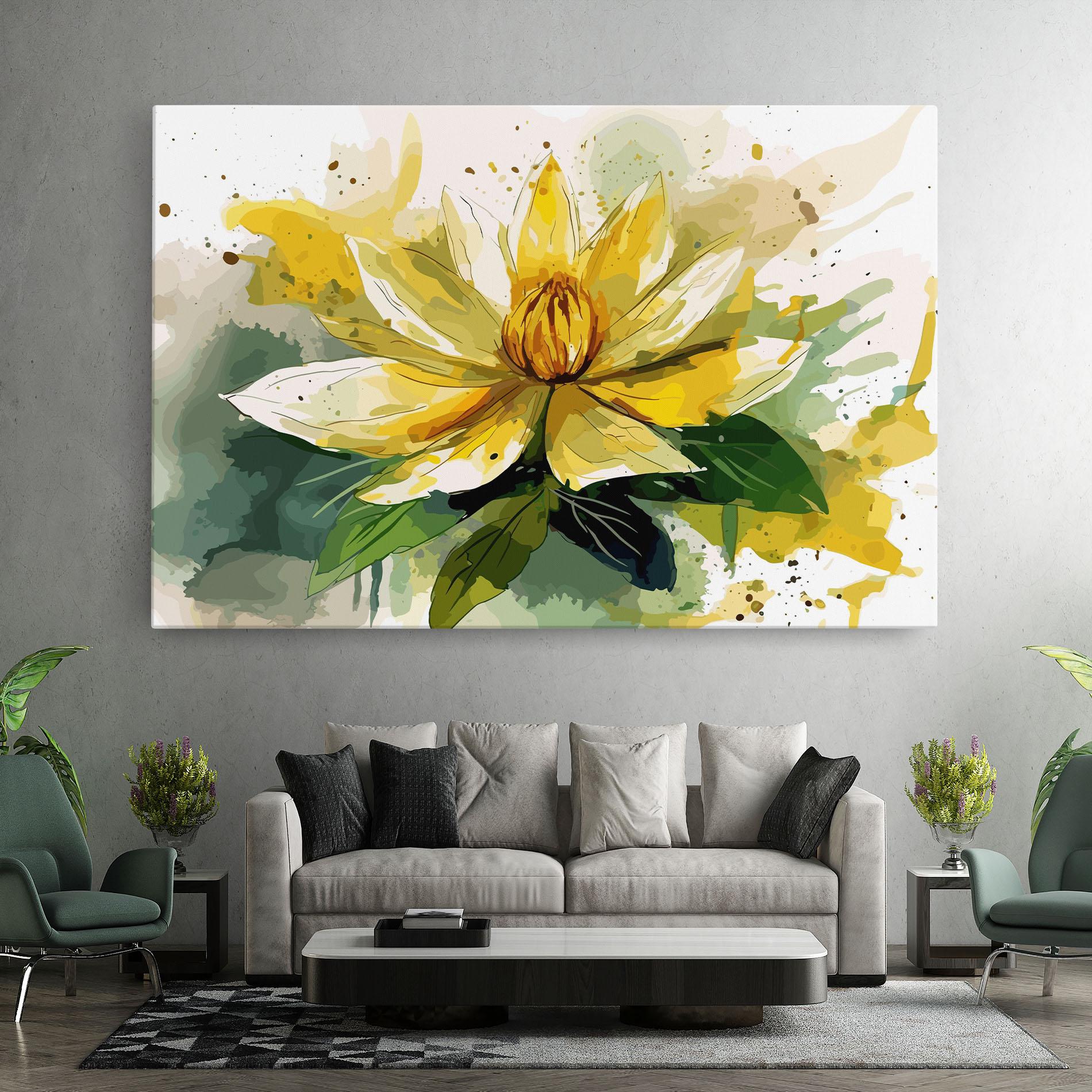 Tablou Canvas Yellow Flower Nature mockup 7