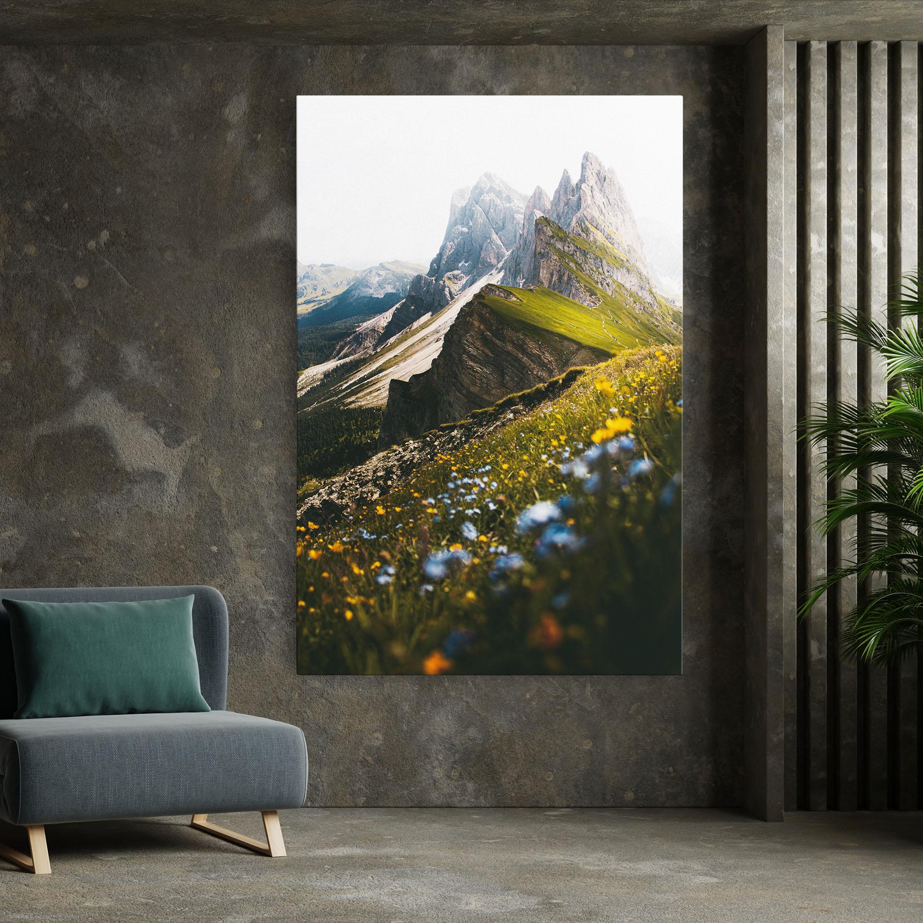 Tablou Canvas Foggy Mountain View mockup 7