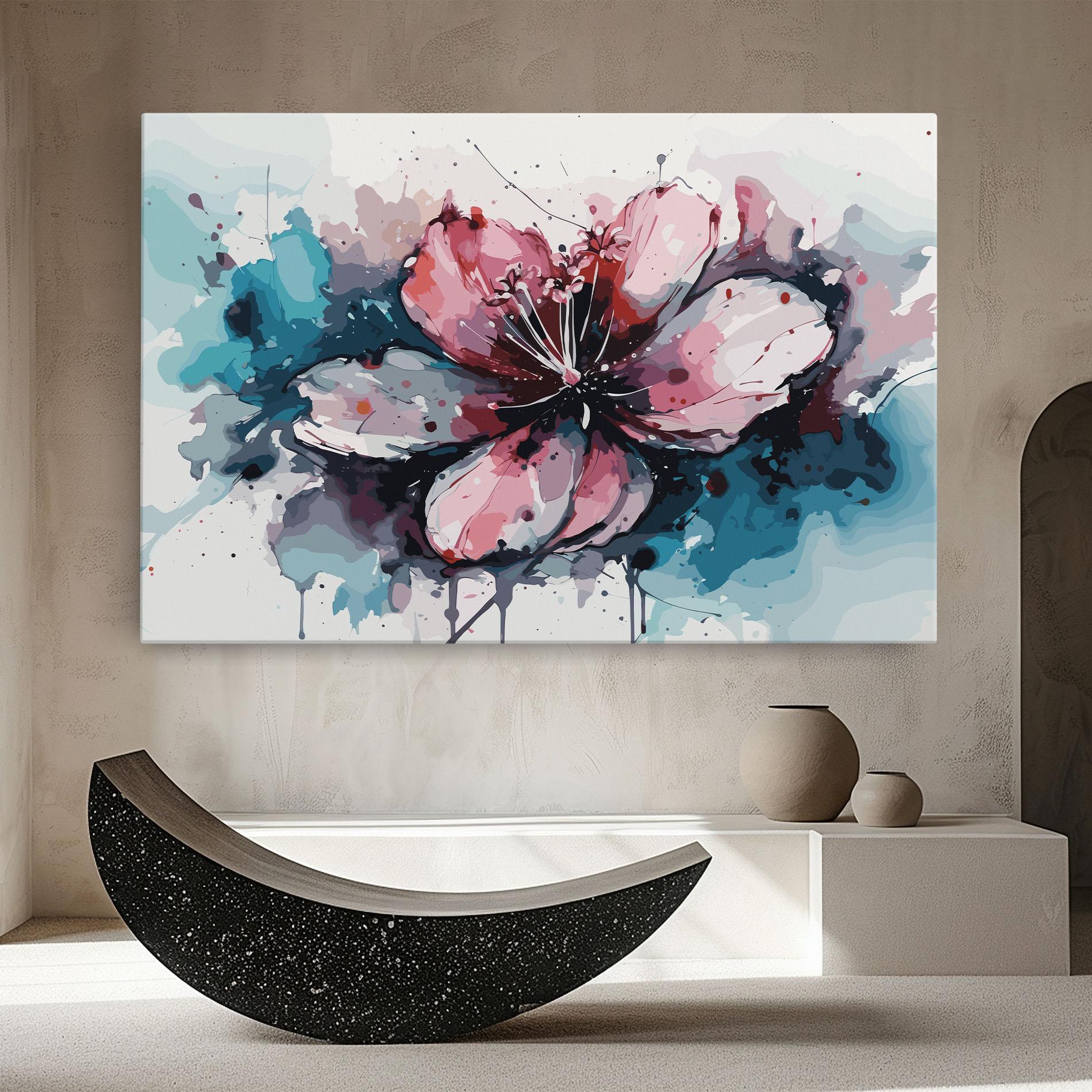 Tablou Canvas Pink Blue Nature mockup 8