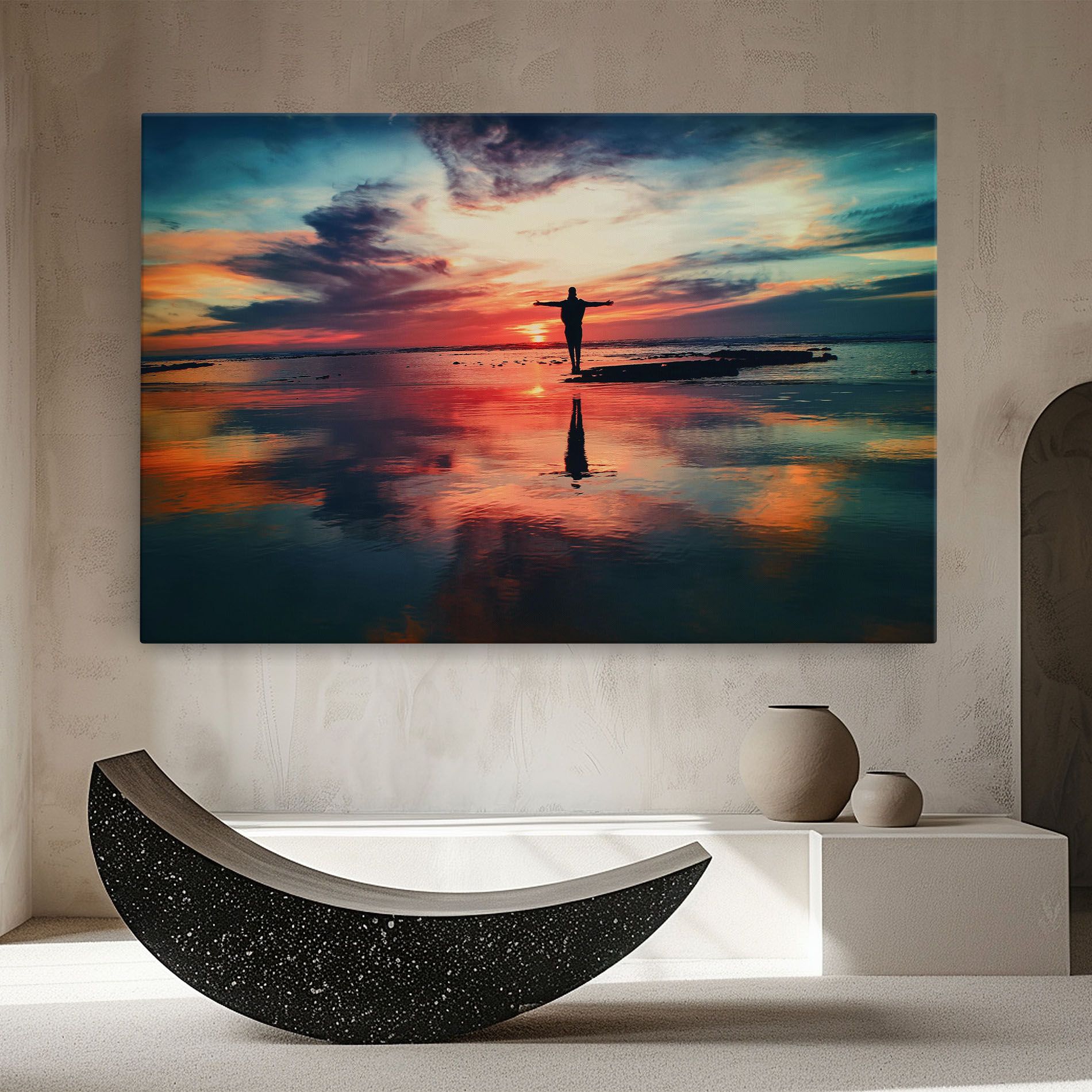 Pink Purple Sky  Man mockup 8