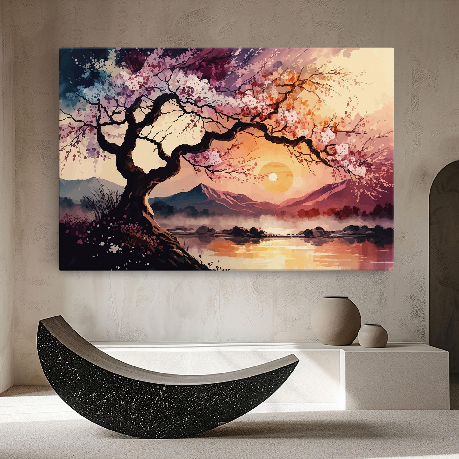 Tablou Canvas Pink Tree Nature mockup 8