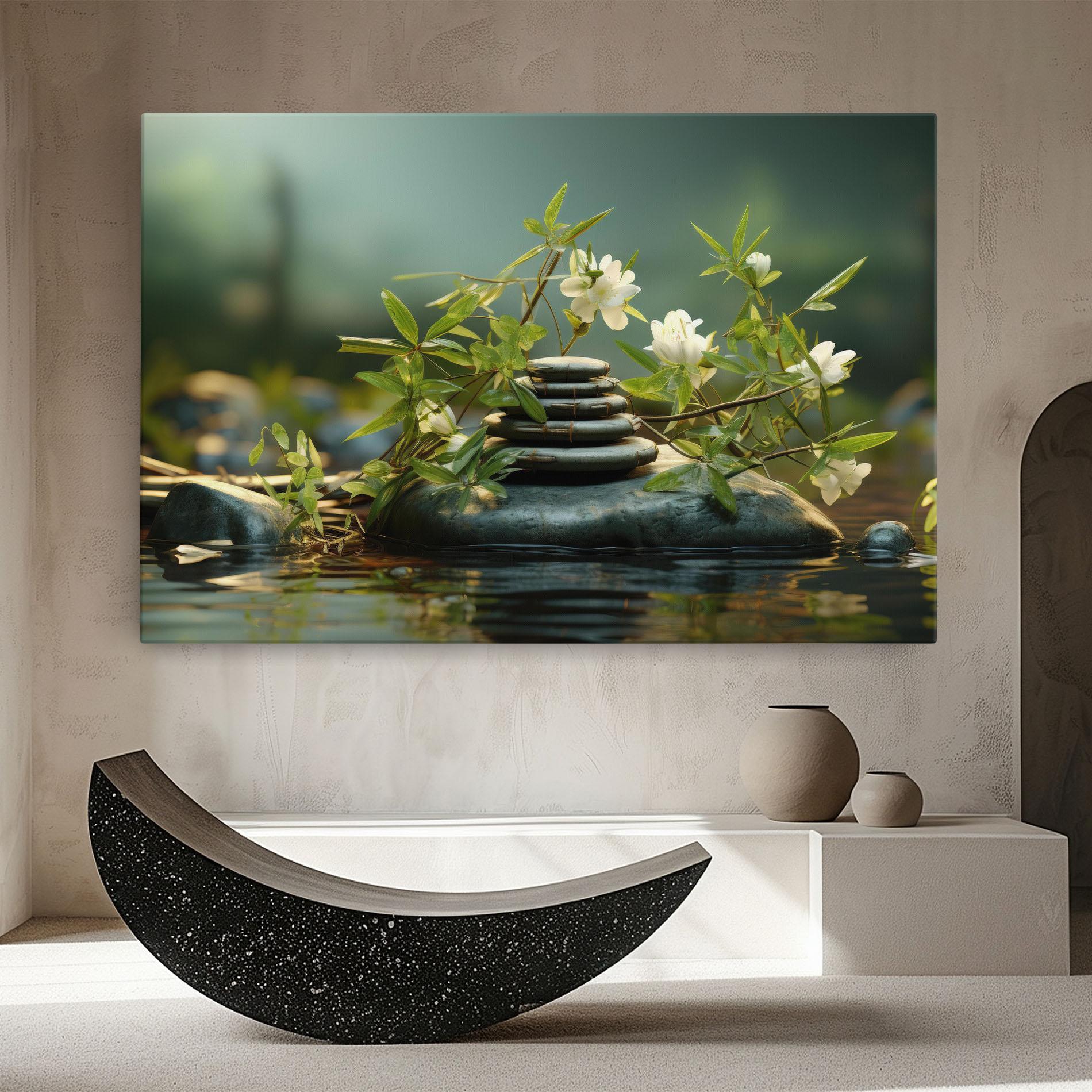 Tablou Canvas Rock Garden Pond mockup 8