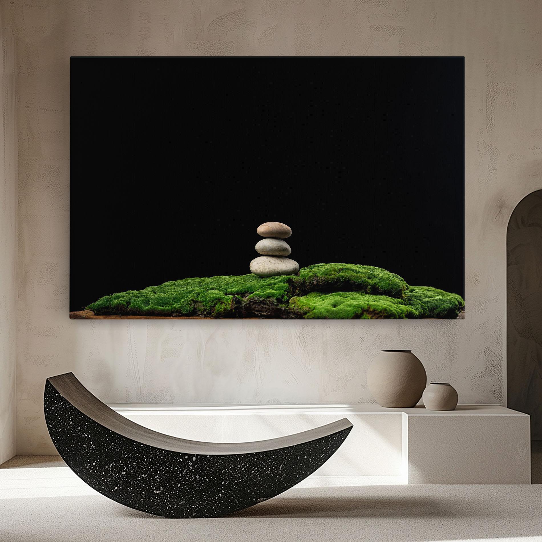 Tablou Canvas Three Stone Moss mockup 8