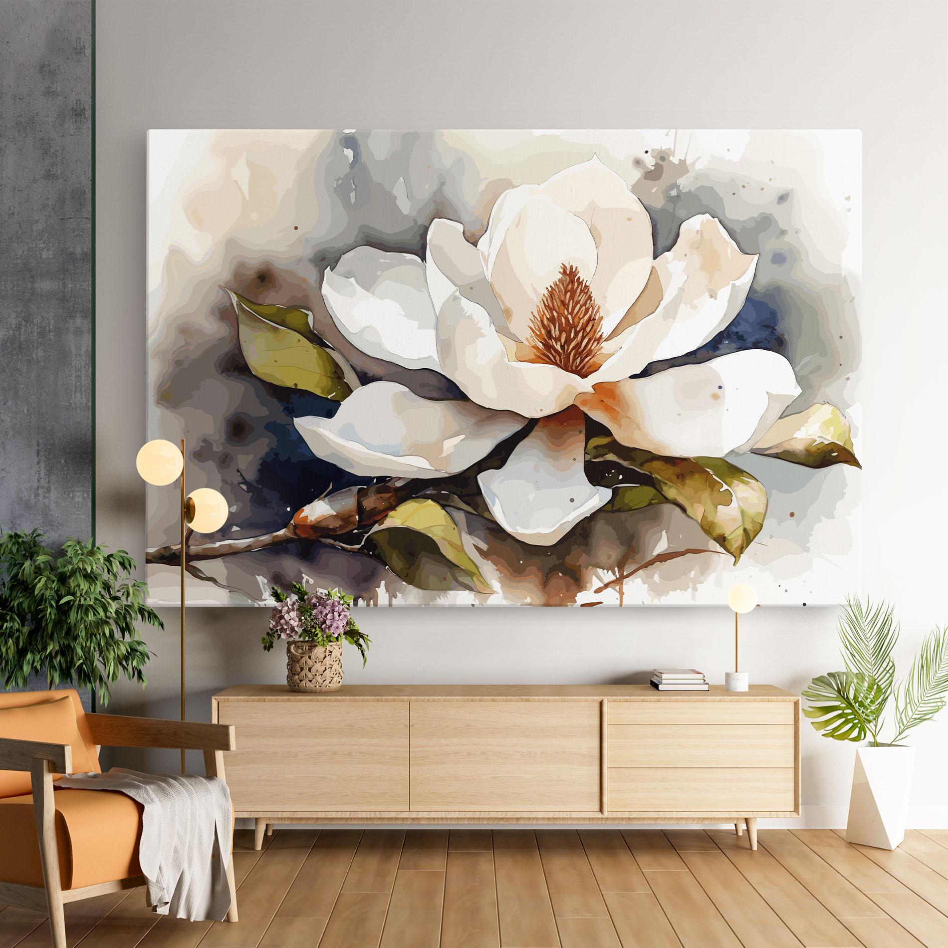 Tablou Canvas Cream Nature Flower mockup 9