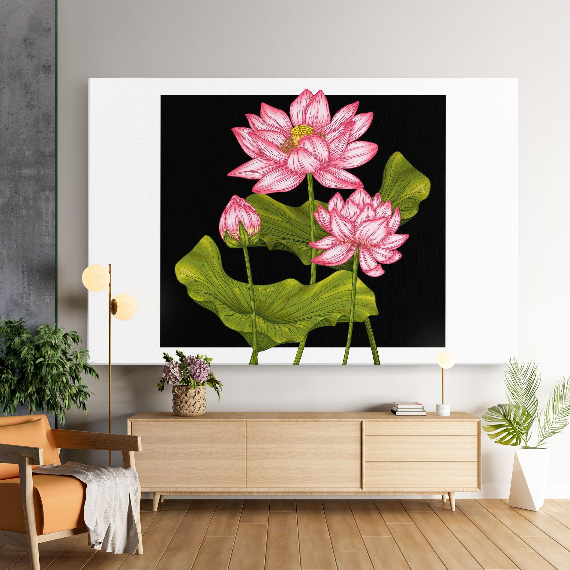 Tablou Canvas Feng Shui Flower mockup 9