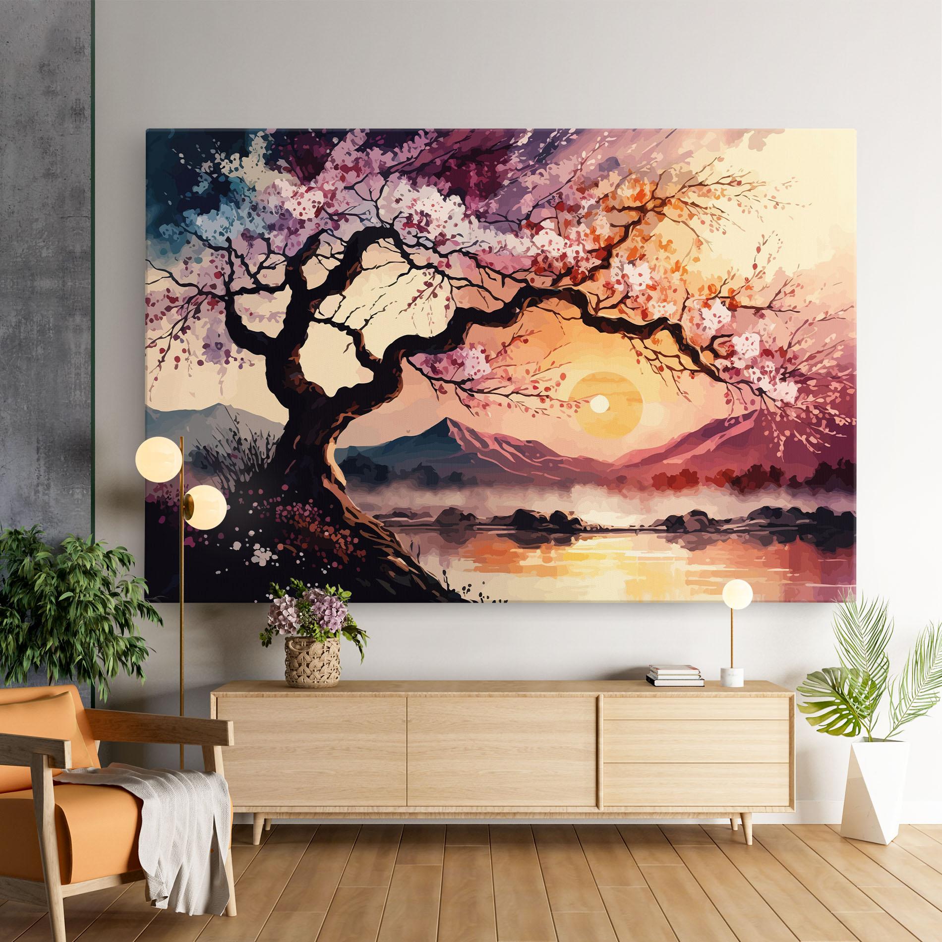 Tablou Canvas Pink Tree Nature mockup 9