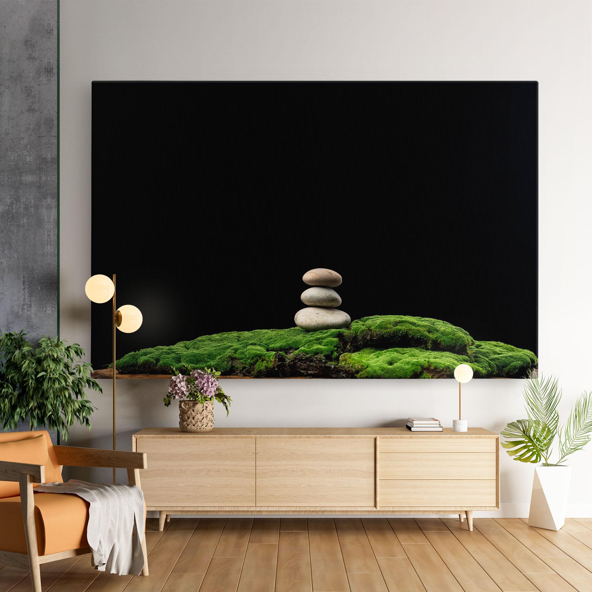 Tablou Canvas Three Stone Moss mockup 9