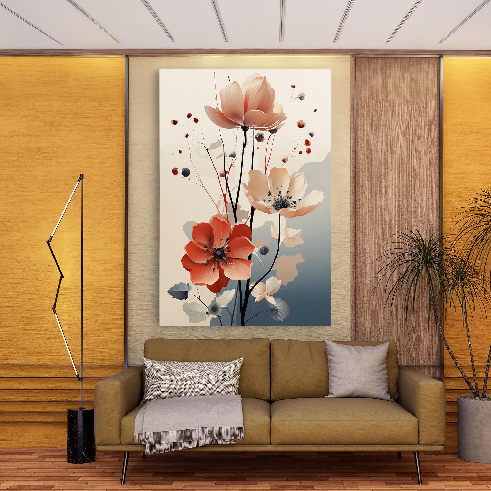 Tablou Canvas Cream Flower Nature mockup 9