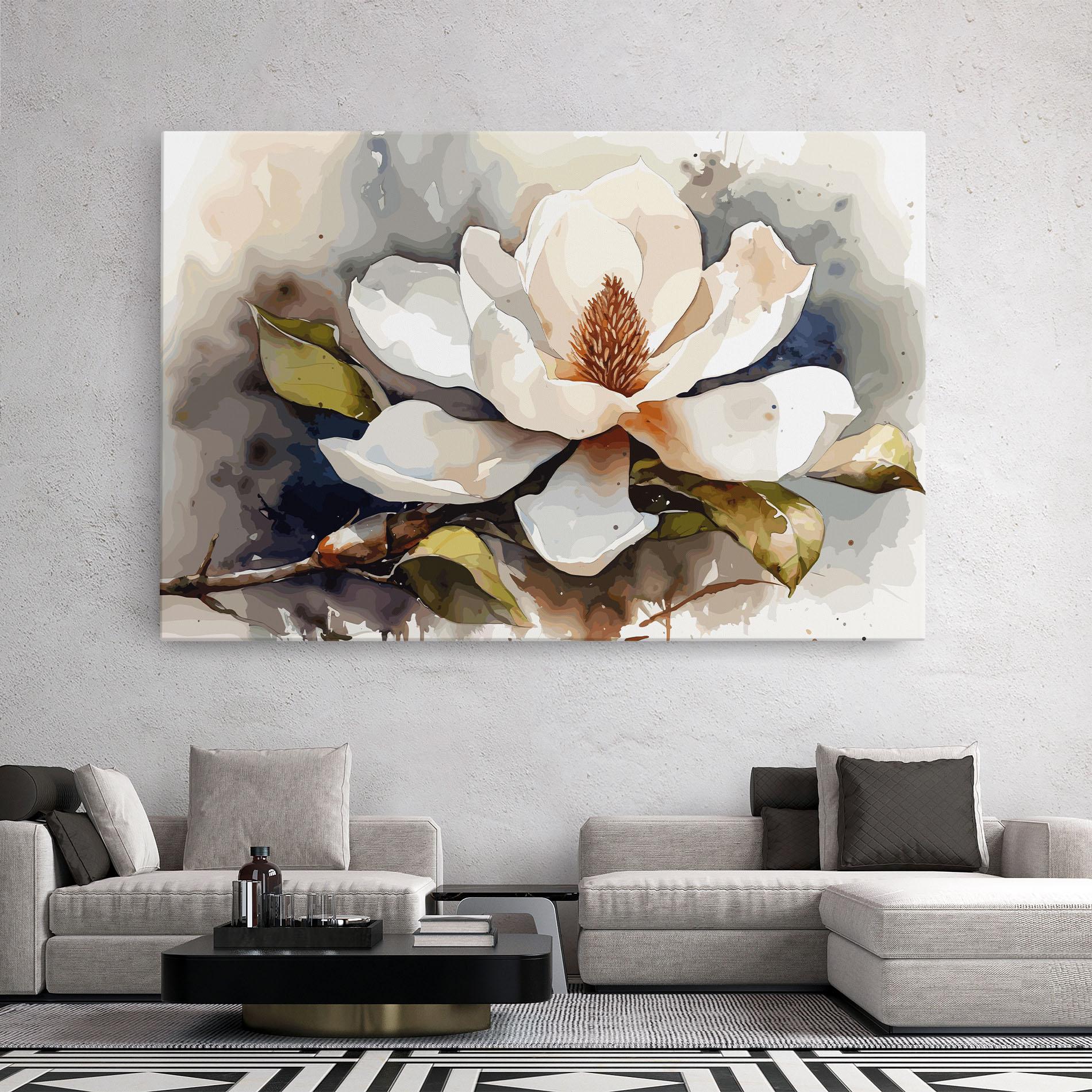 Tablou Canvas Cream Nature Flower mockup 2