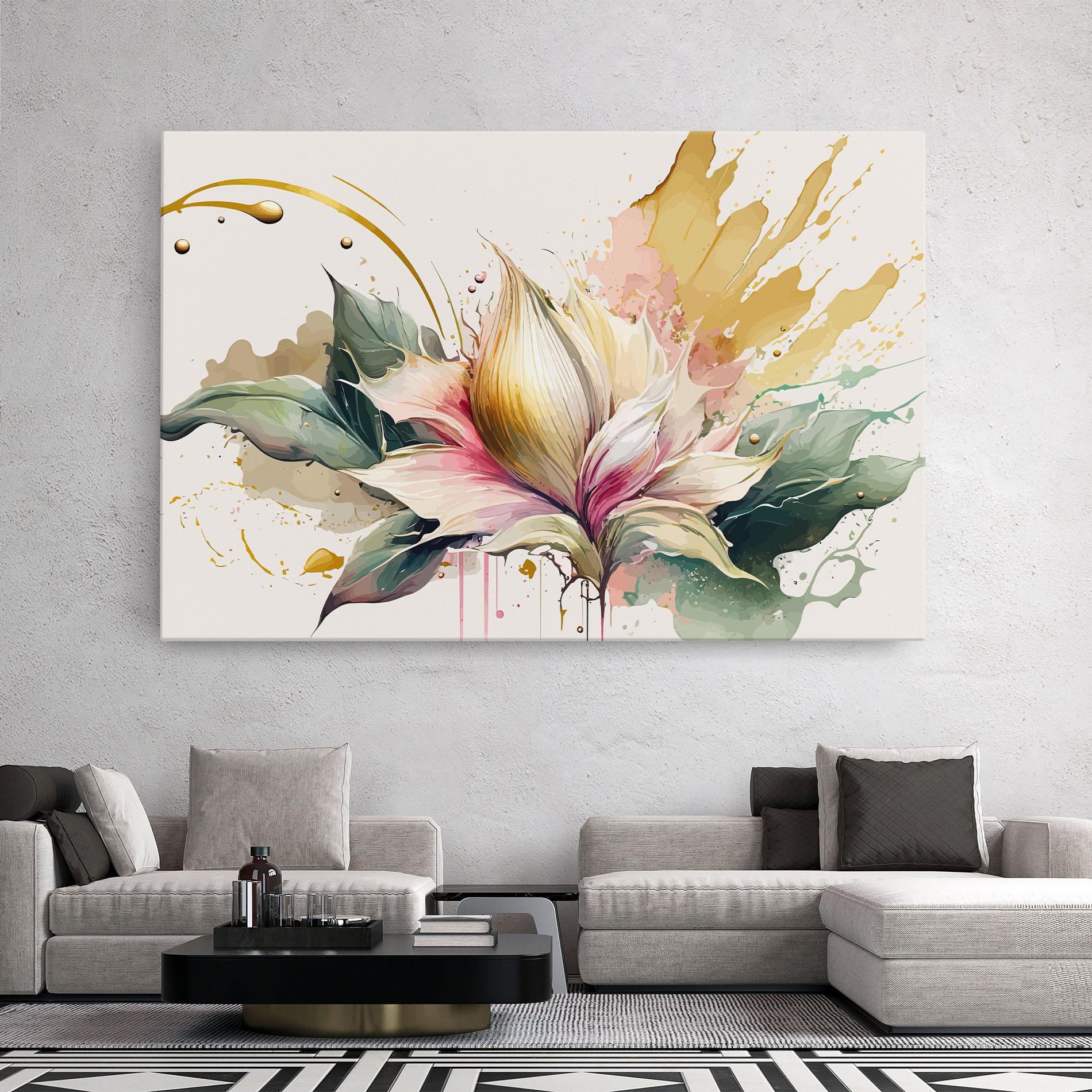 Tablou Canvas Cream Pink Nature mockup 2