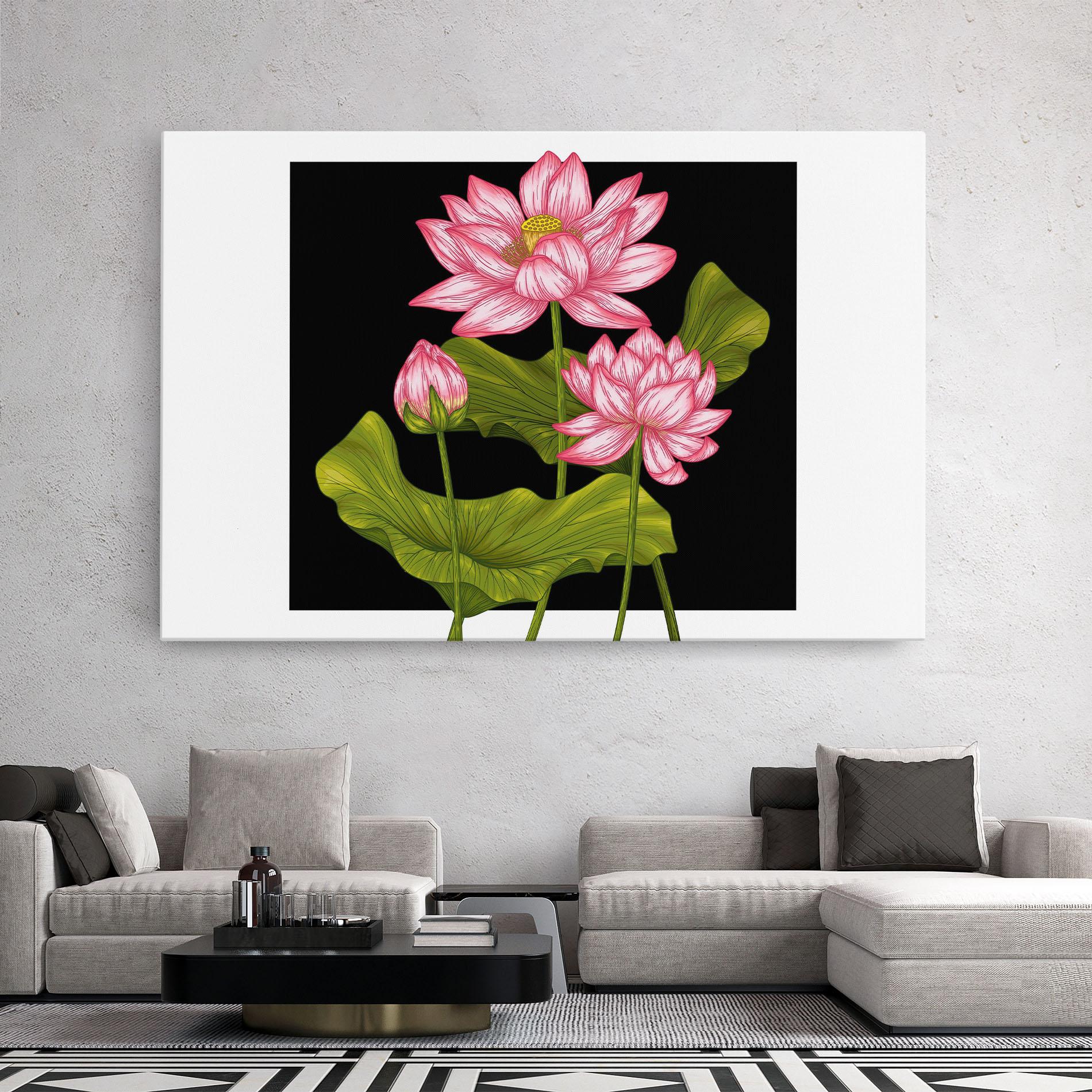 Tablou Canvas Feng Shui Flower mockup 2