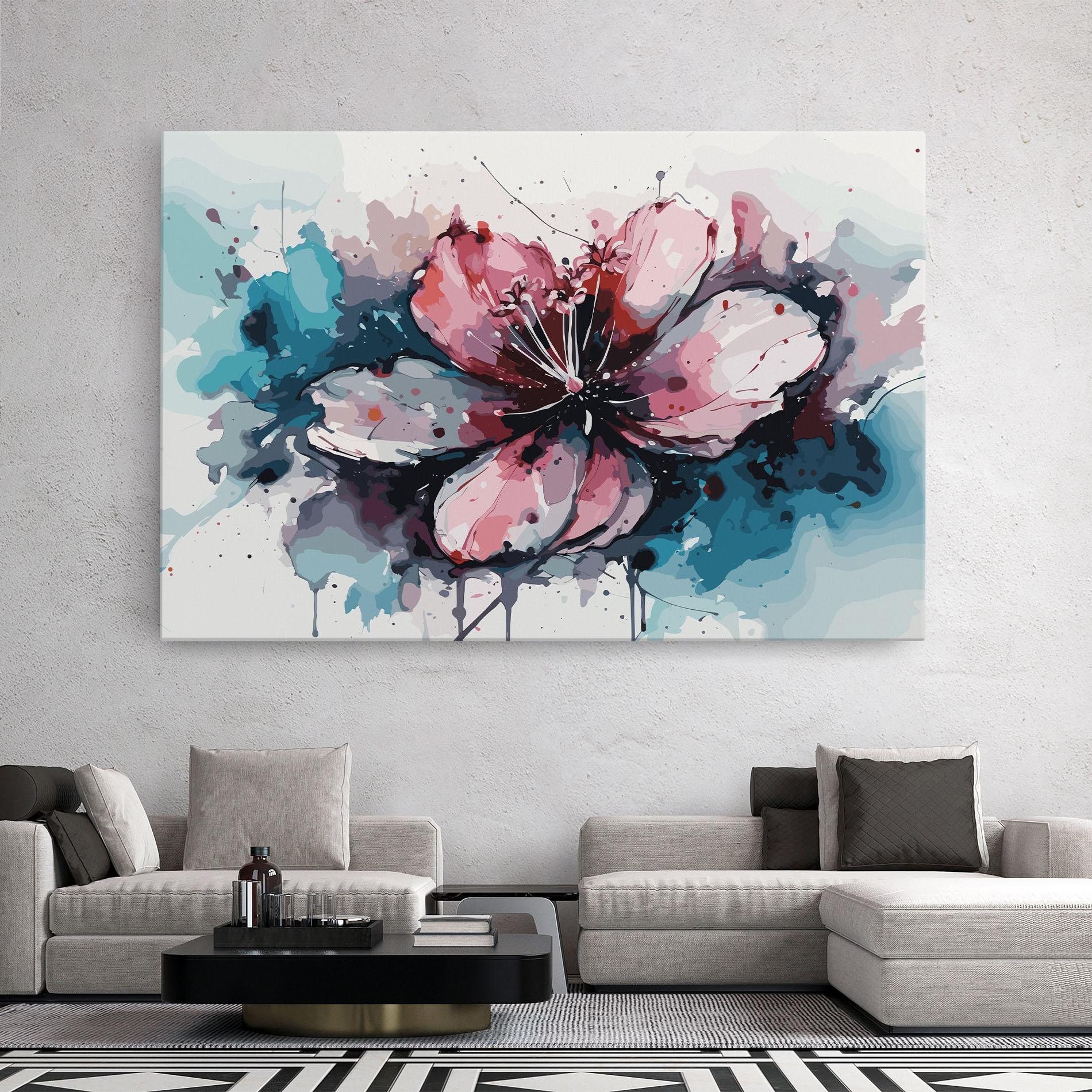 Tablou Canvas Pink Blue Nature mockup 2