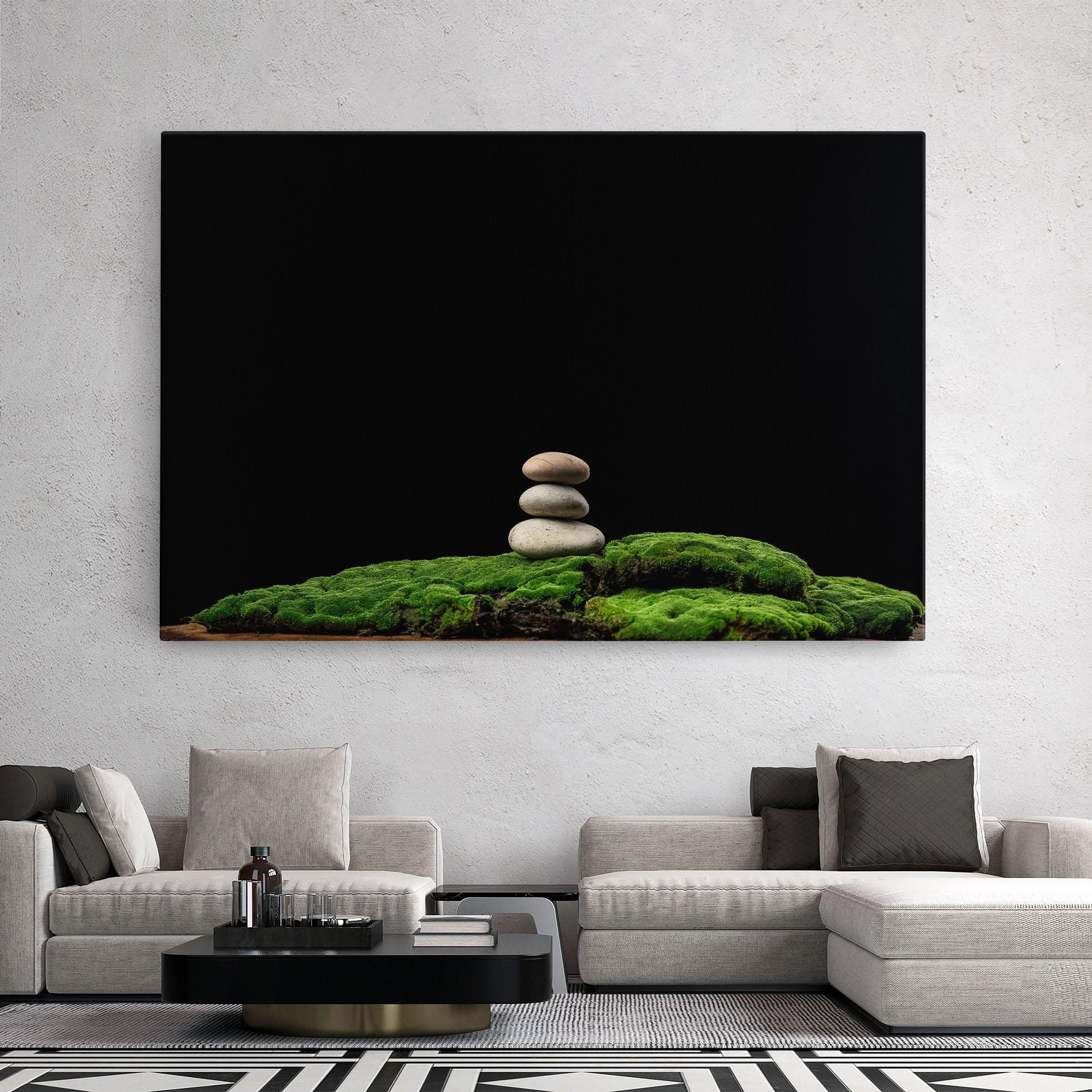 Tablou Canvas Three Stone Moss mockup 2