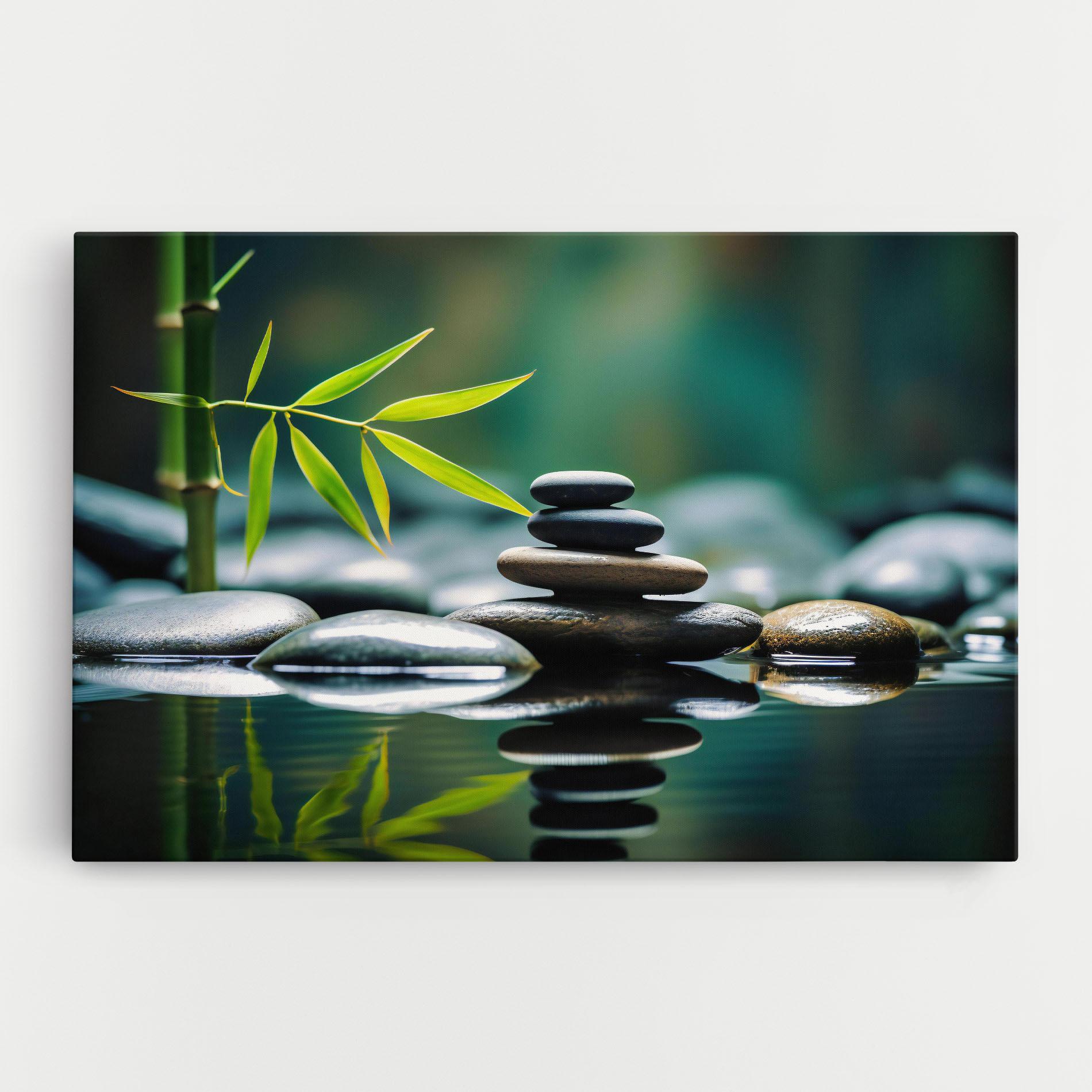 Tablou Canvas Bamboo Stones mockup 0