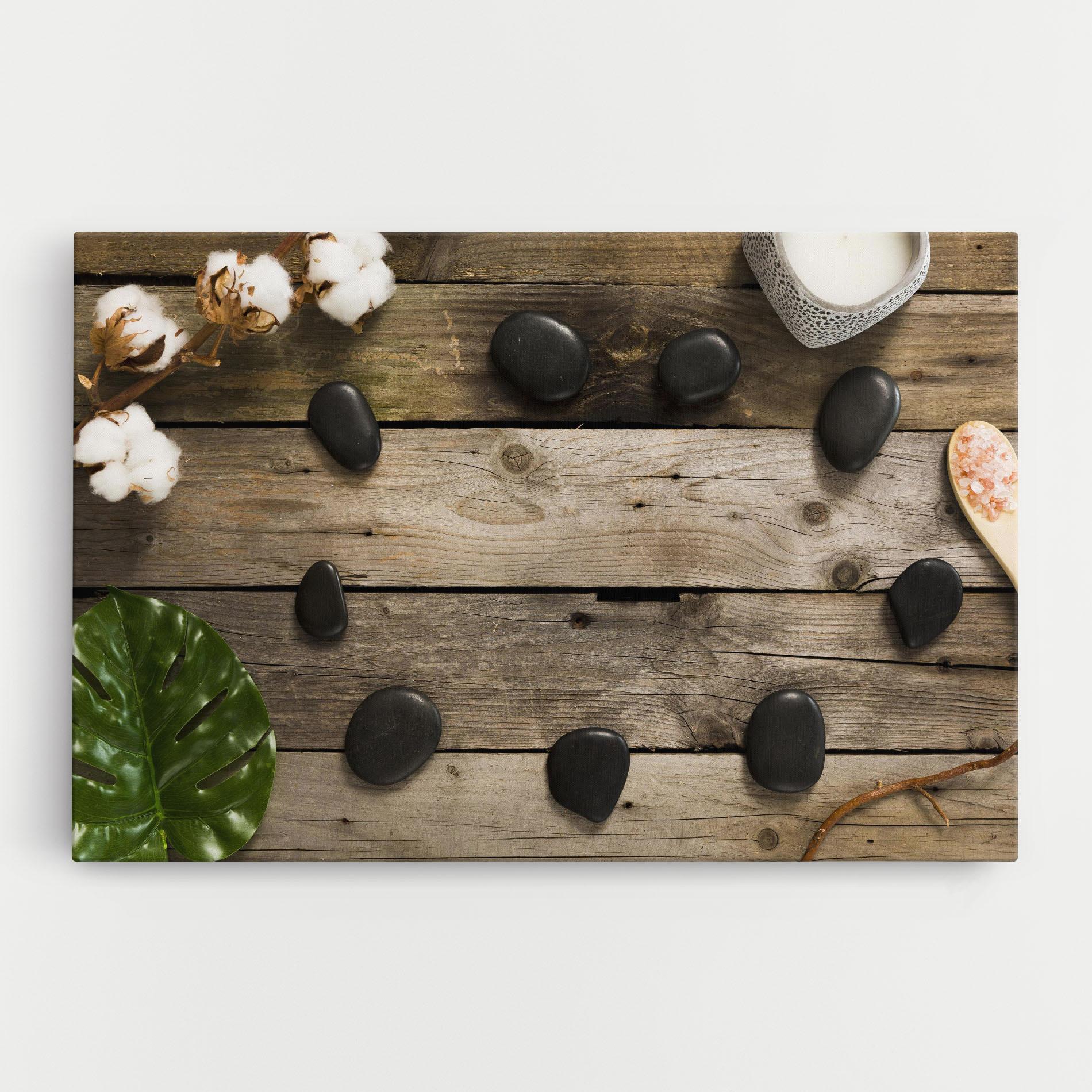 Tablou Canvas Cotton Flowers Stones mockup 0