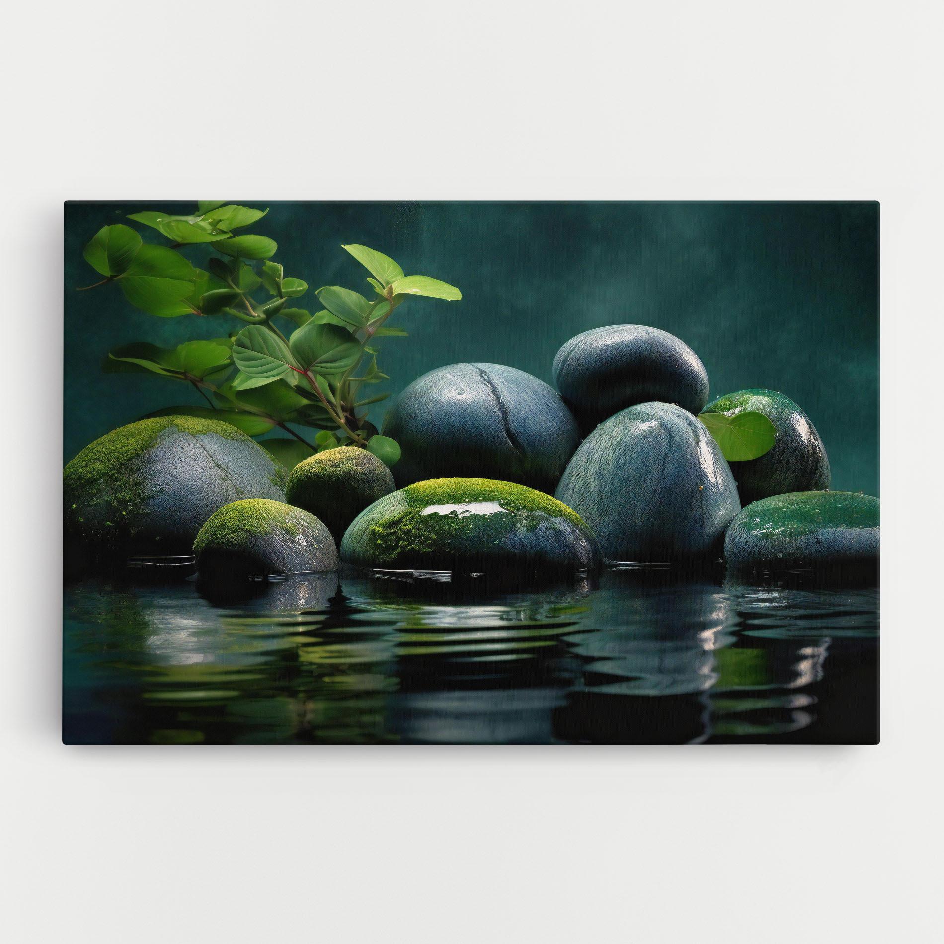 Tablou Canvas Green Stone Nature mockup 0