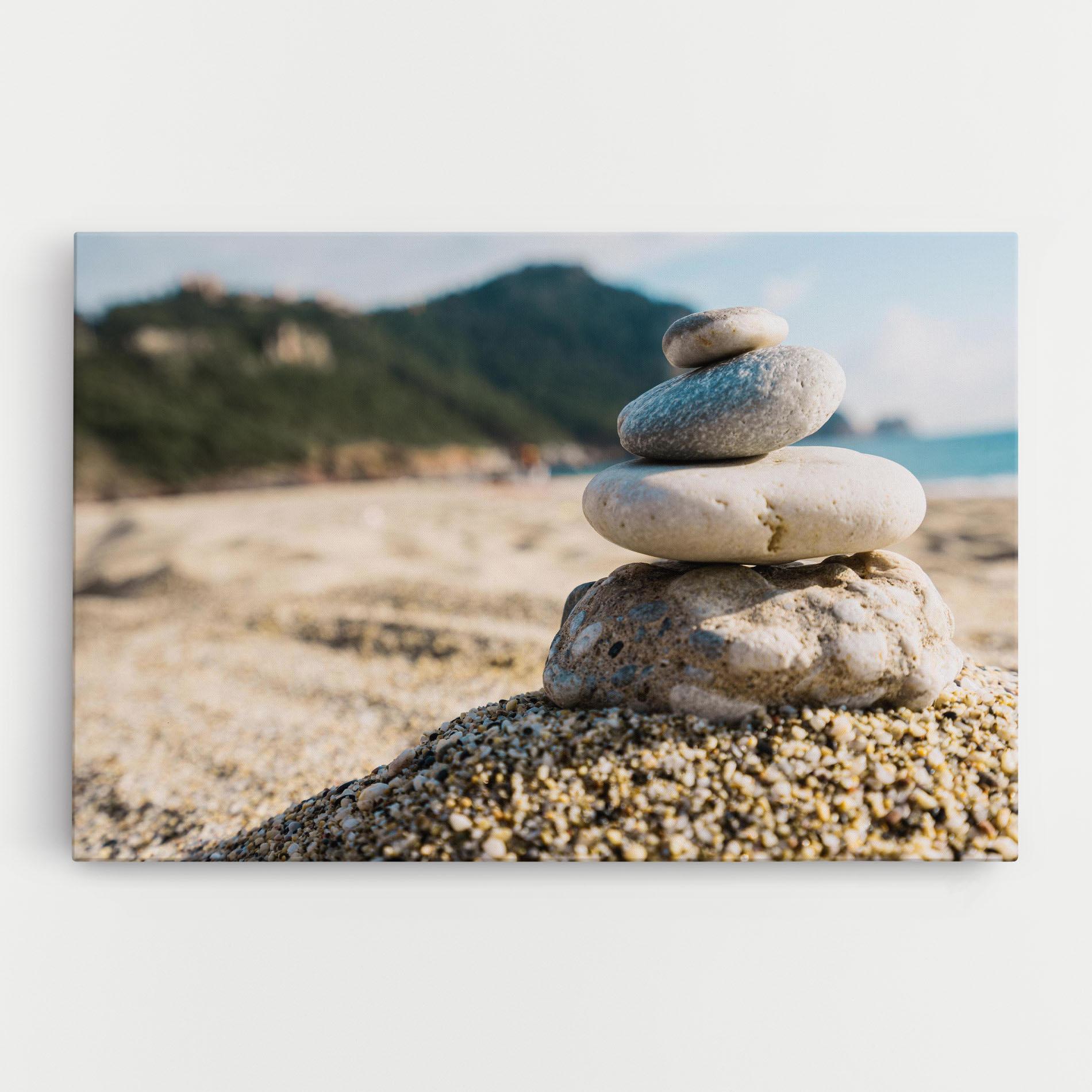 Tablou Canvas Pyramid Stones Beach mockup 0