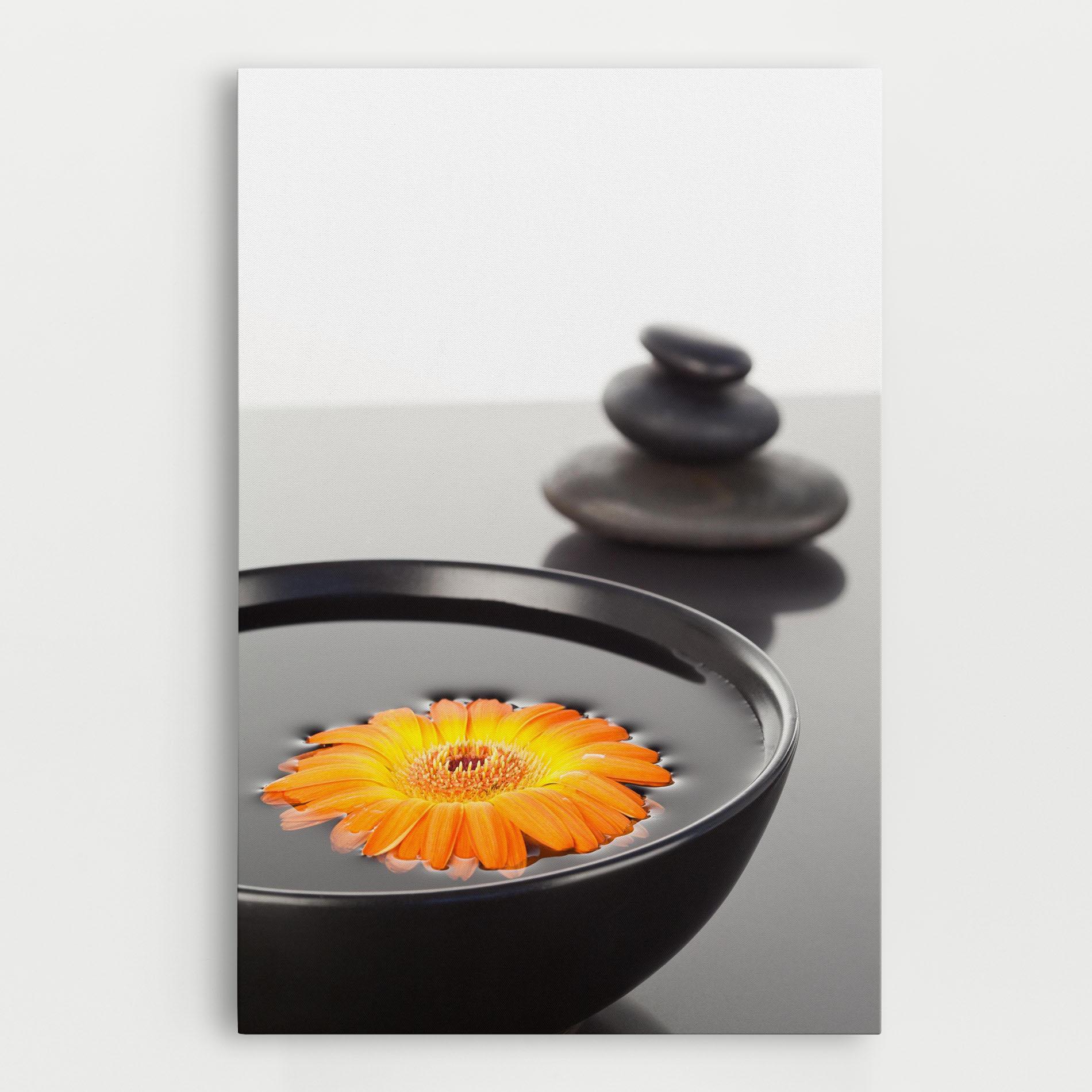 Tablou Canvas Stone Orange Flower mockup 0