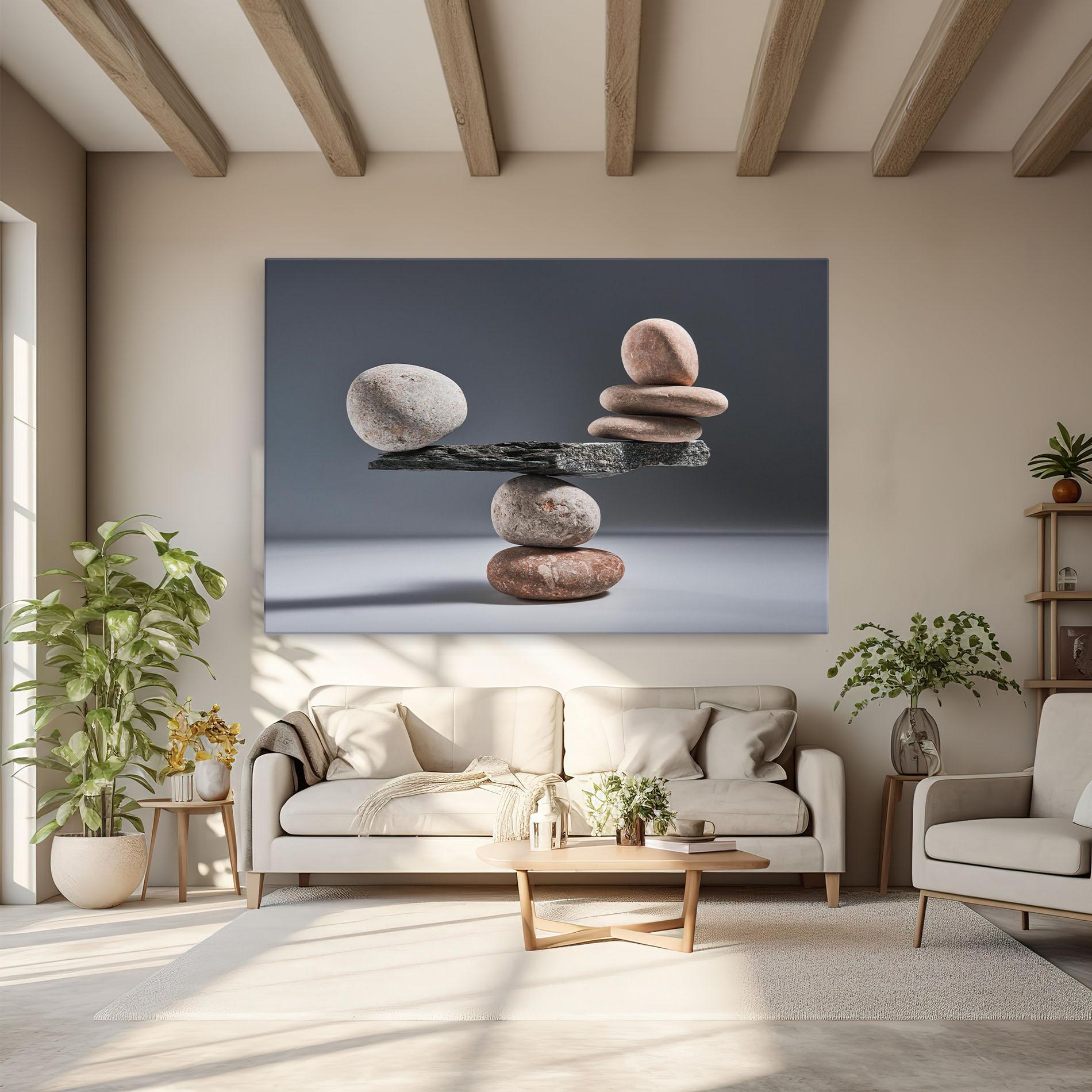 Tablou Canvas Balancing Pebbles mockup 6