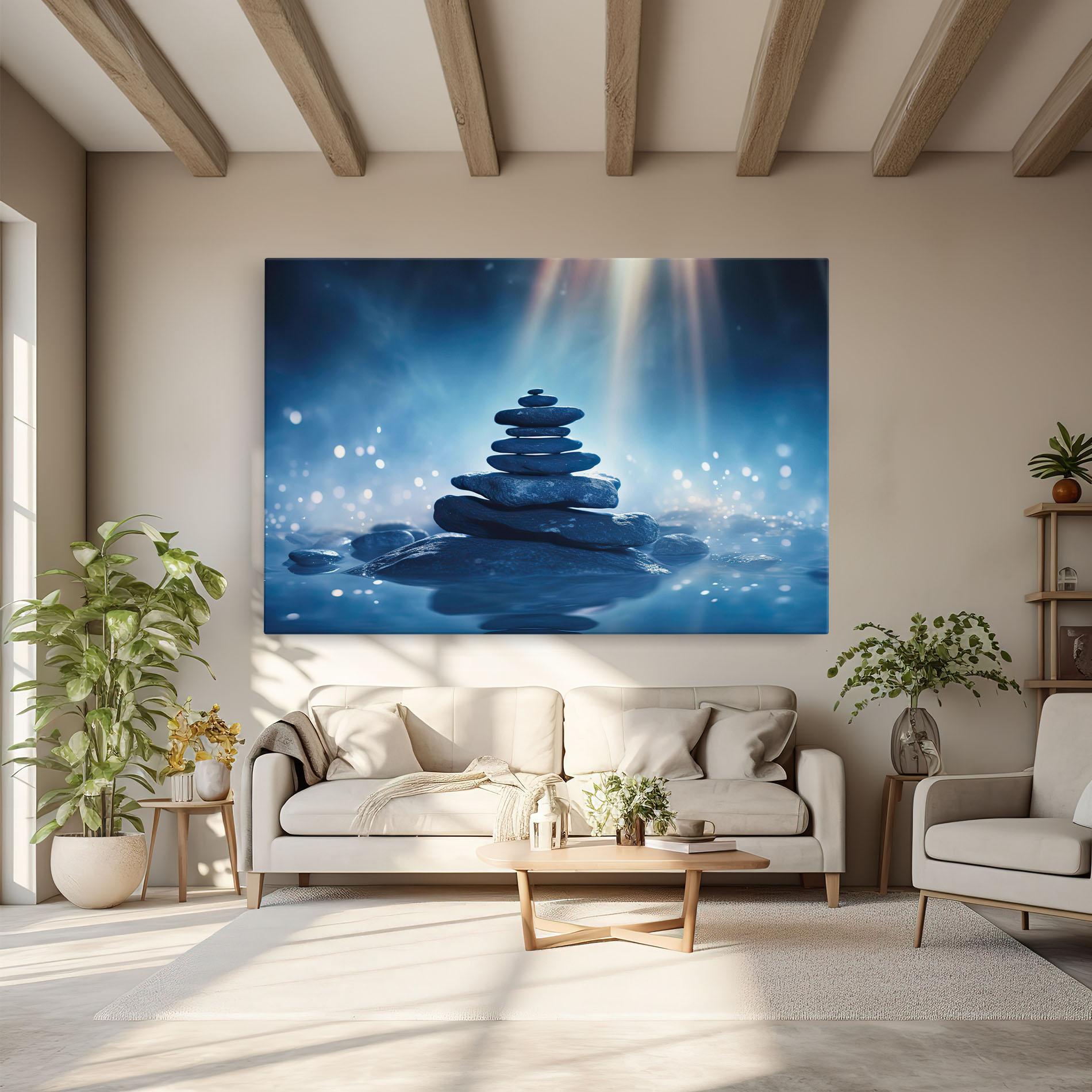 Tablou Canvas Blue Light Stone mockup 6