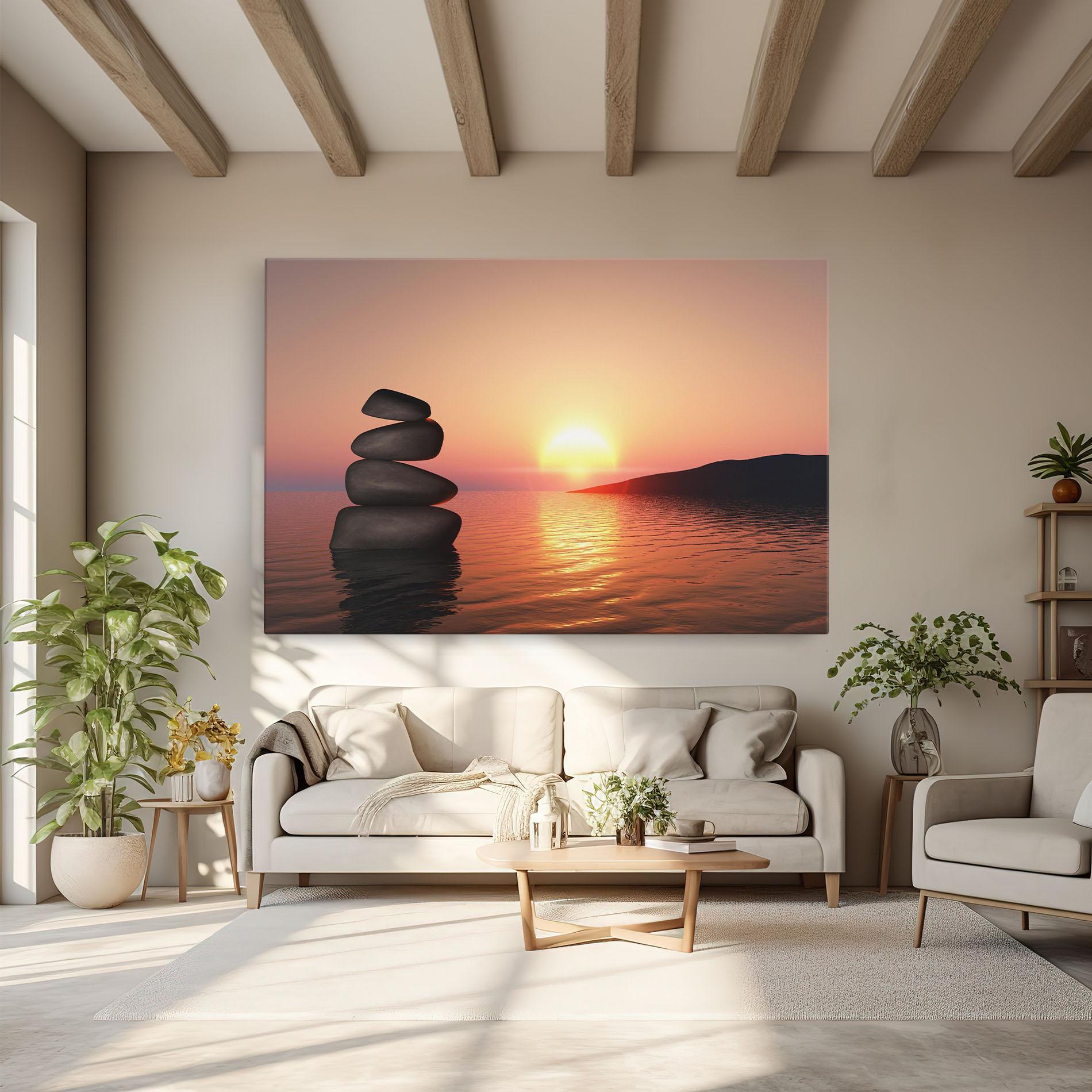 Tablou Canvas Peace And Sunset mockup 6