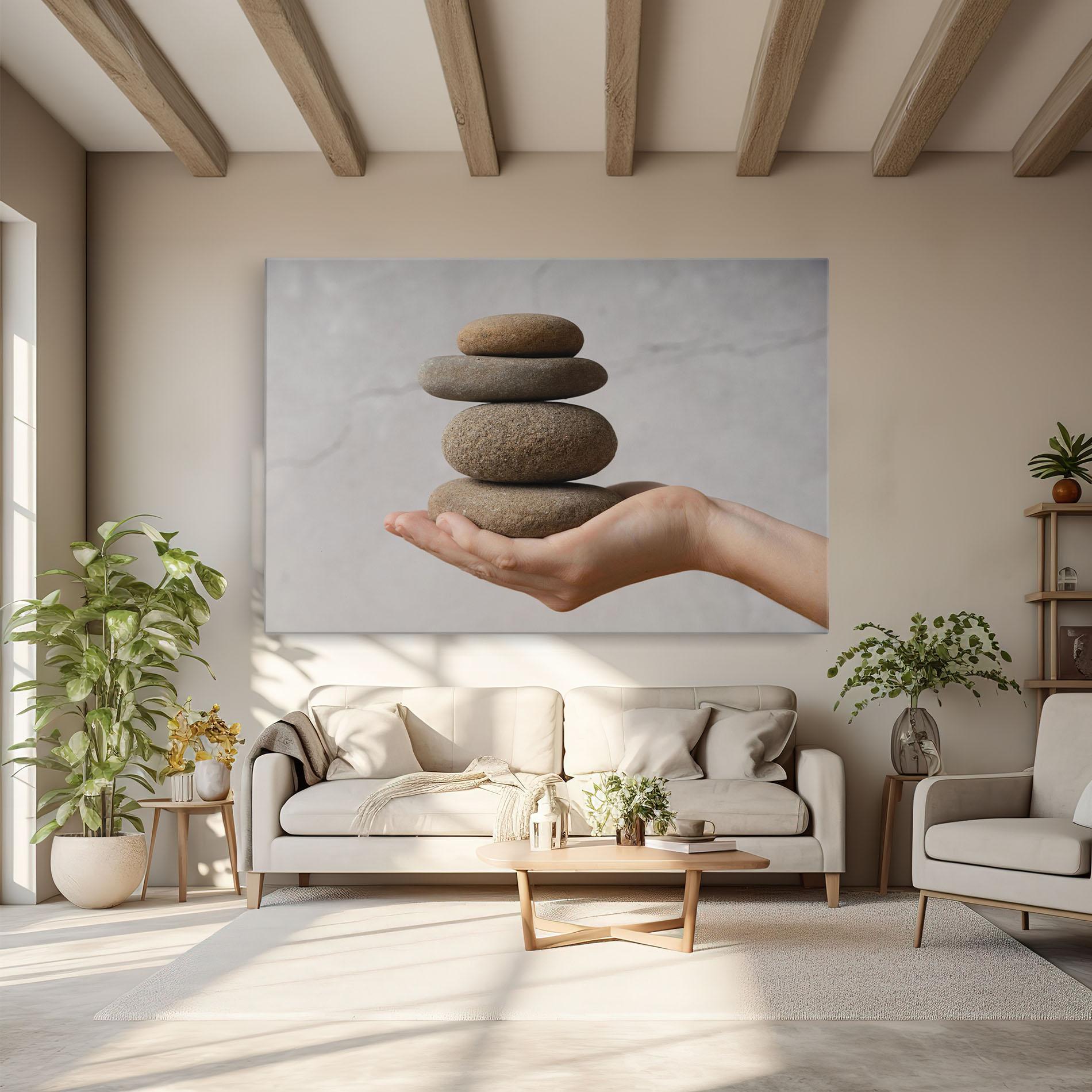 Tablou Canvas Stones Meditation mockup 6